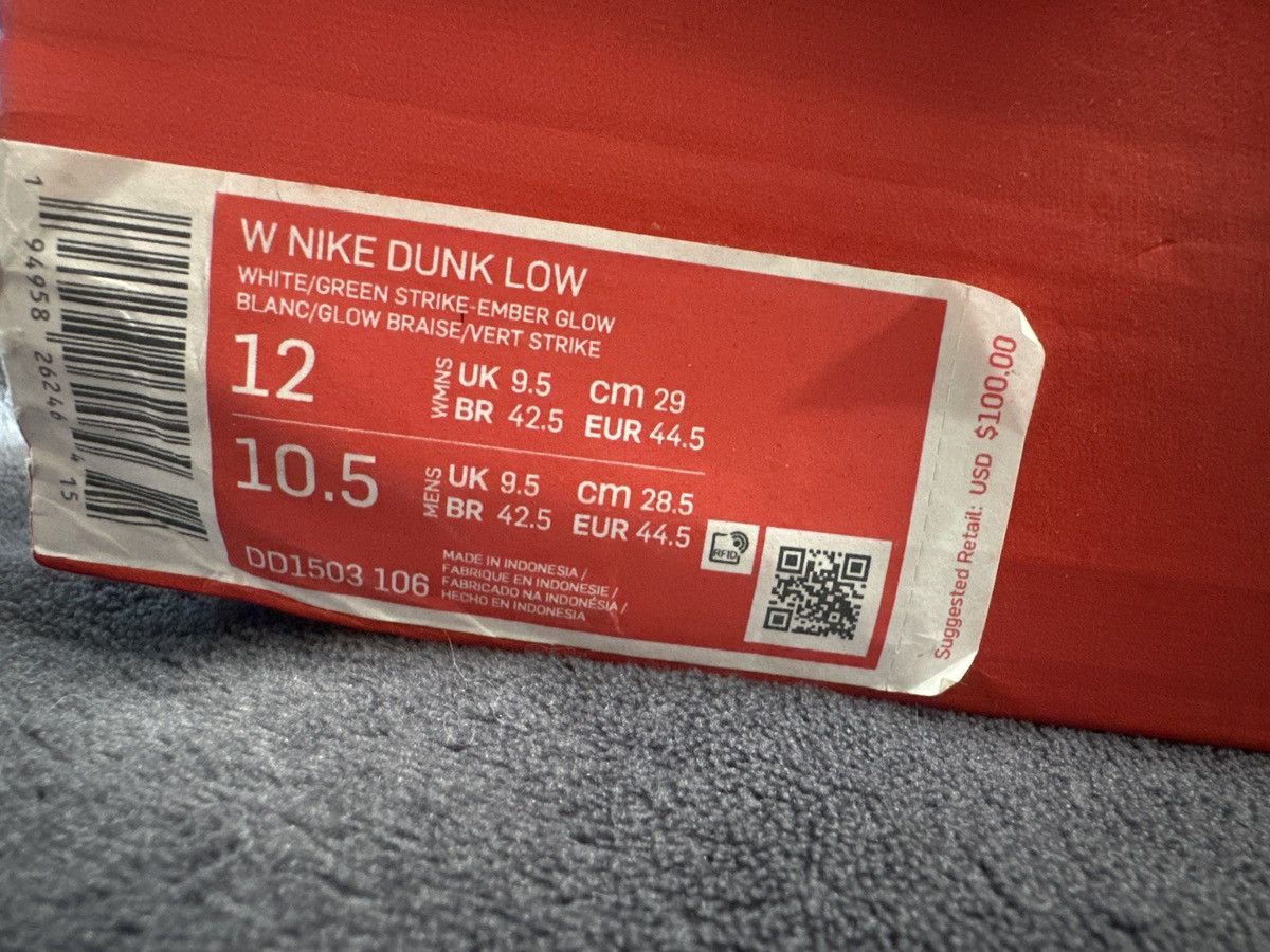 Nike Nike Dunk Low - Green Strike - M10.5 / W12 Size US 10.5 / EU 43-44 - 9 Thumbnail