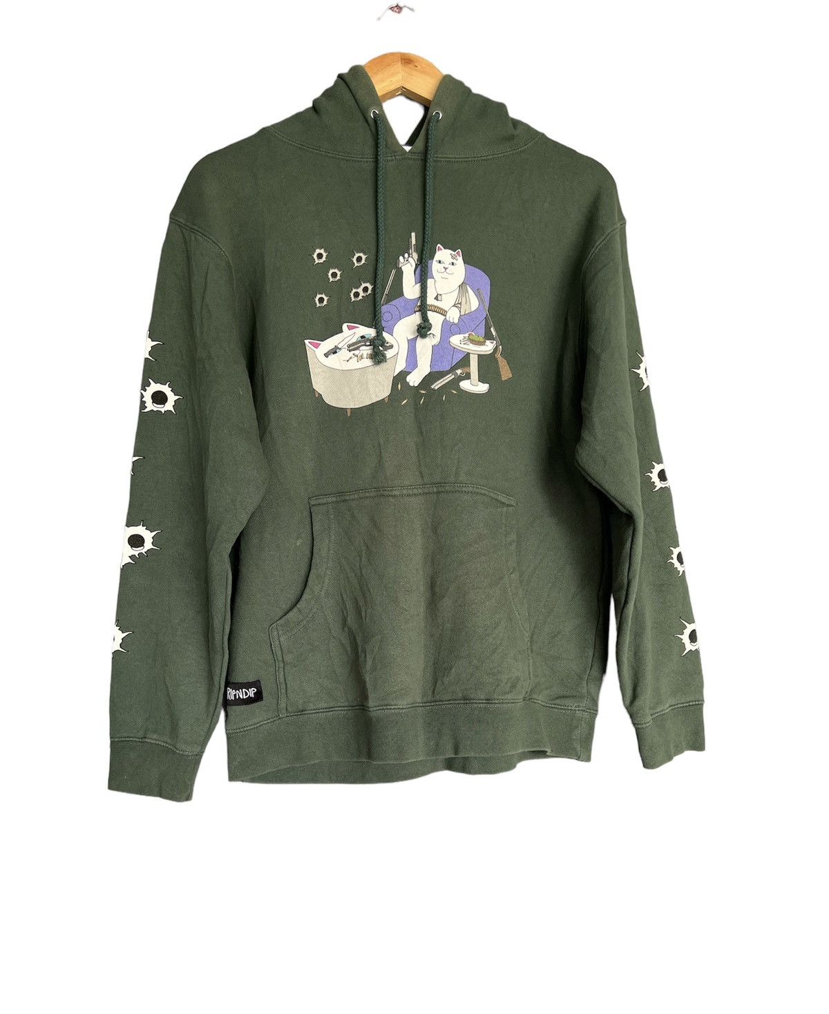 image of Independent Trading Co x Rip N Dip Hoodies in Green, Men's (Size Small)