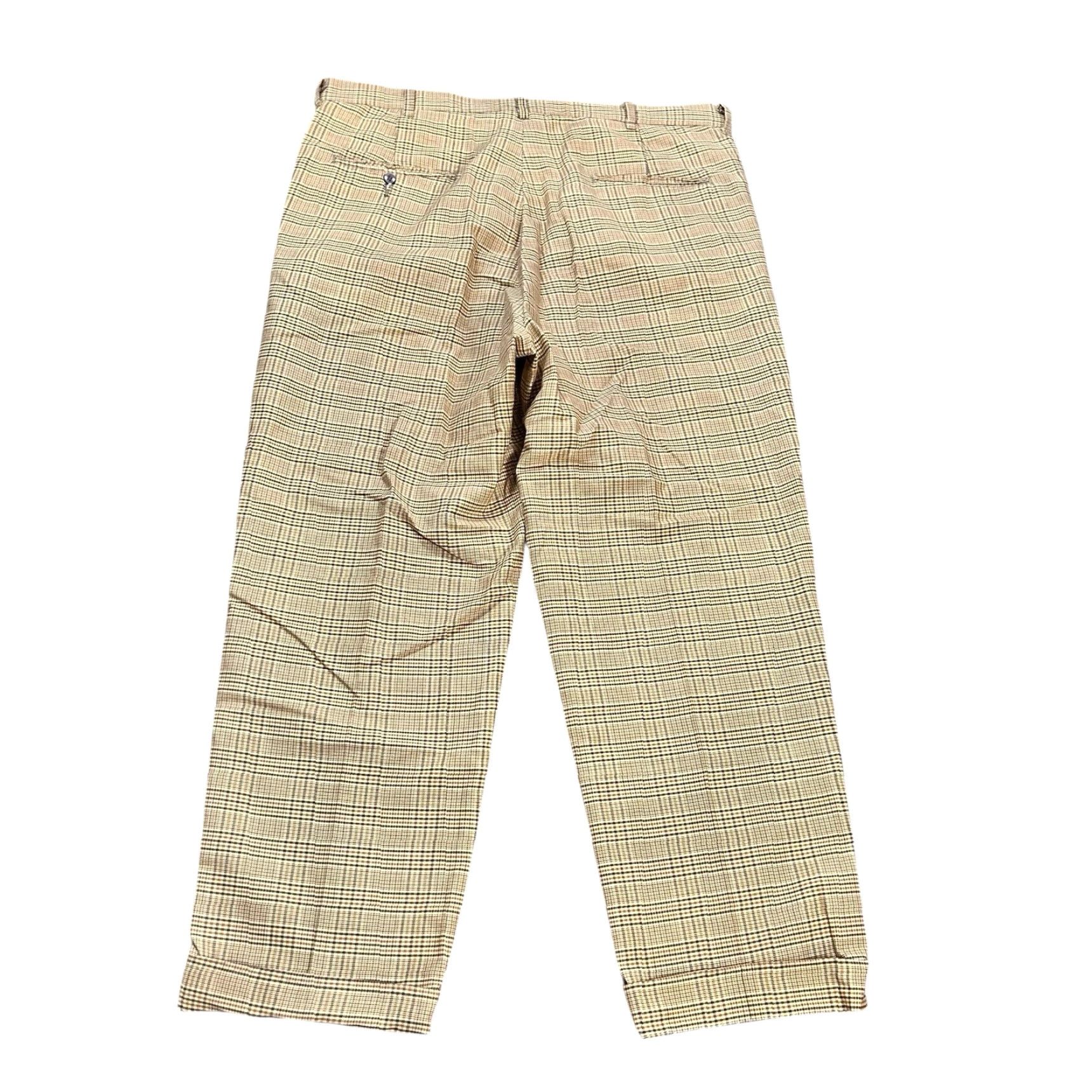 Vintage True Vintage 1960s Plaid Straight Leg Pants Size 36x26 Cuffed 60s Trousers Size US 36 / EU 52 - 5 Thumbnail