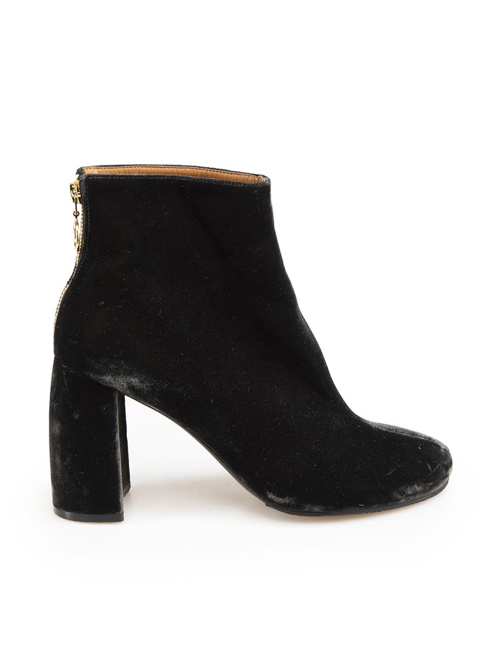 Grey Velvet Heeled Ankle Boots