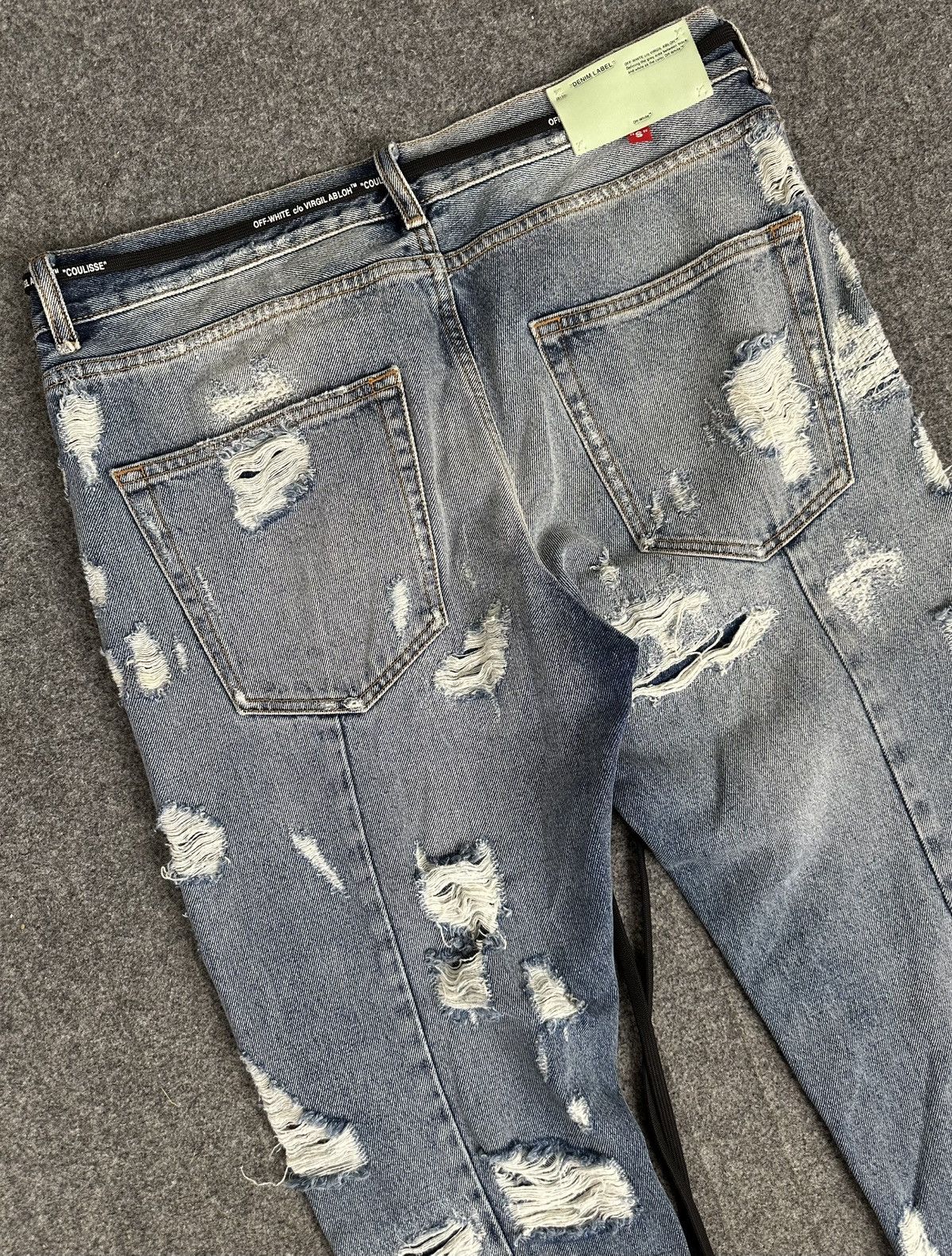Off-White Off-White - Virgil Abloh AW18 Coulisse Slim Distressed Jeans Size US 32 / EU 48 - 11 Thumbnail
