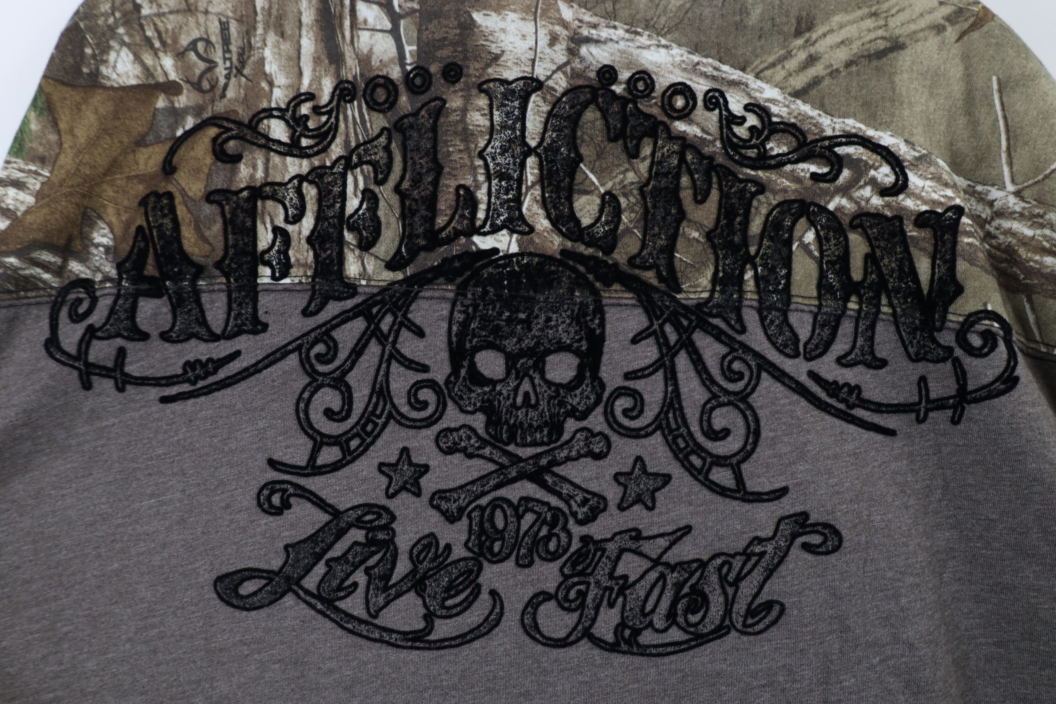 Affliction × Vintage Vintage Affliction Skull Tribal Camouflage UFC MMA T-Shirt Size US XXL / EU 58 / 5 - 8 Thumbnail