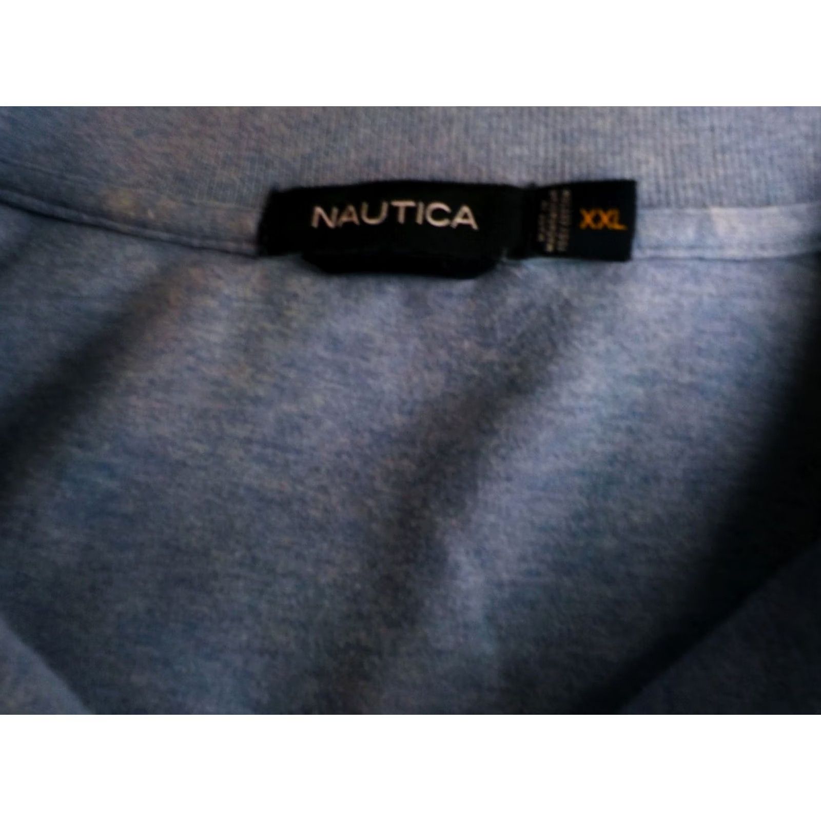 Nautica NAUTICA Long Sleeve Solid Polo Shirt Light Blue 100% Cotton XXL Mens Polo Shirt Navy Logo Size US XXL / EU 58 / 5 - 4 Thumbnail
