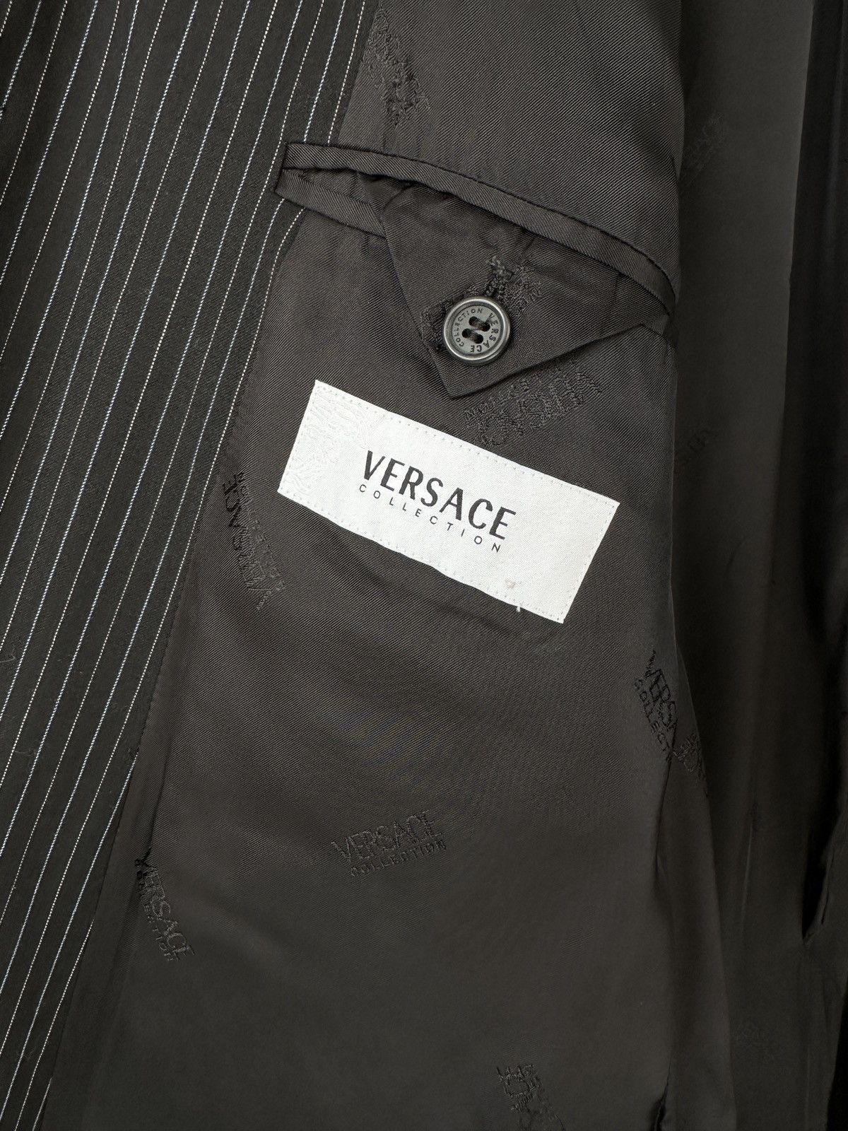Versace VERSACE COLLECTION Super 100’S Wool Pinstripe Blazer Jacket Size 44R - 5 Thumbnail