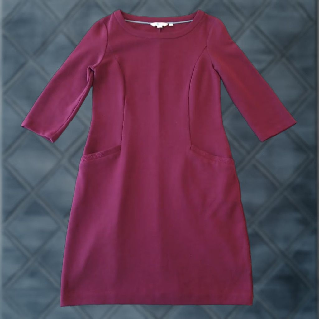 Boden Boden Sheath Dress US Size 6 Purple Striped 3/4 Sleeve Knee Length Pullover Size M / US 6-8 / IT 42-44 - 1 Thumbnail