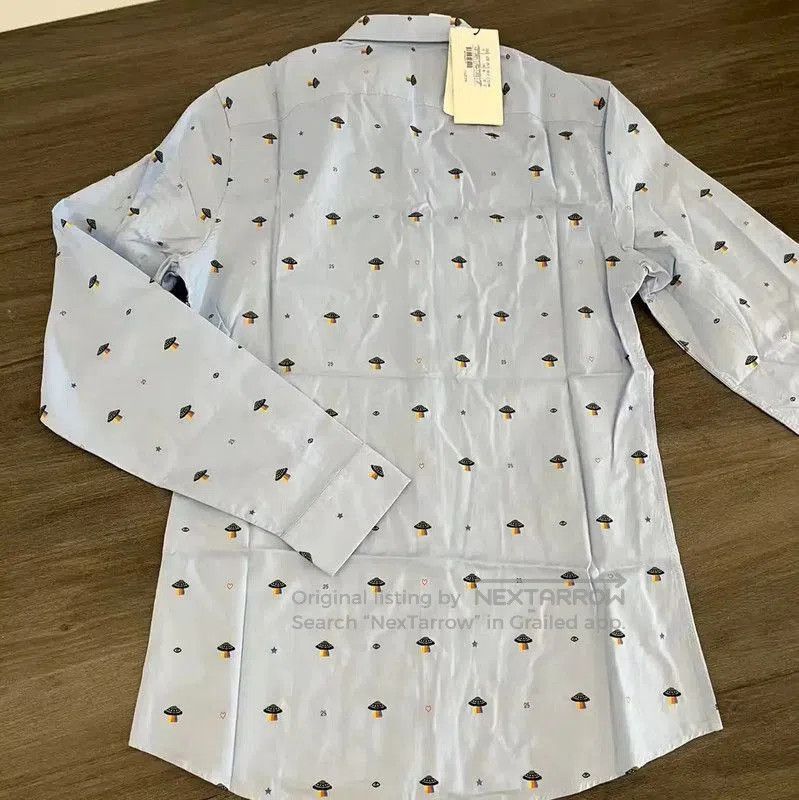 Dior Dior Light Blue Cotton Embroidered Men's Shirt . Size US M / EU 48-50 / 2 - 1 Thumbnail