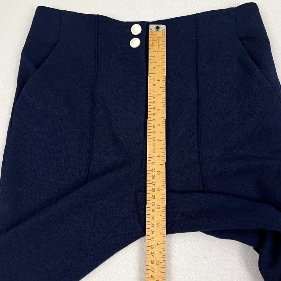 Veronica Beard Veronica Beard Pants City Seamed Stretch Career Office Navy Blue W30 L26.5 8 Cropped Straight Size 30" / US 8 / IT 44 - 7 Thumbnail