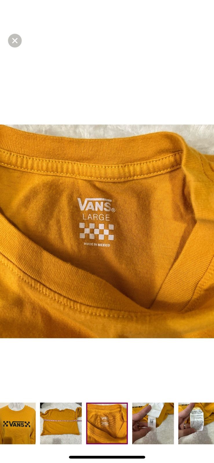 Vans Vans large gold logo cropped tee Size L / US 10 / IT 46 - 5 Thumbnail