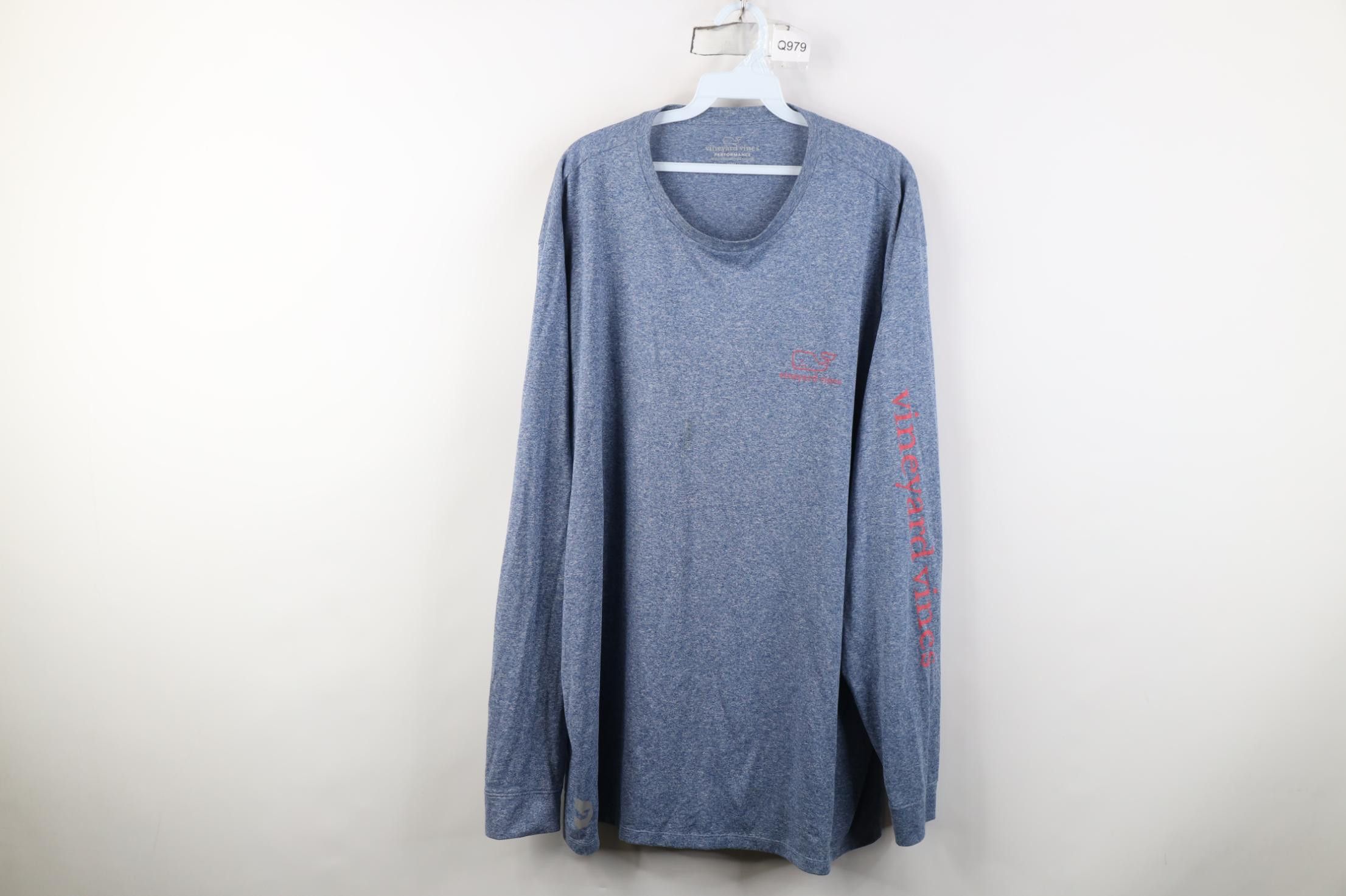 Vineyard Vines Vineyard Vines Performance Whale Long Sleeve T-Shirt Blue Size US XXL / EU 58 / 5 - 1 Thumbnail