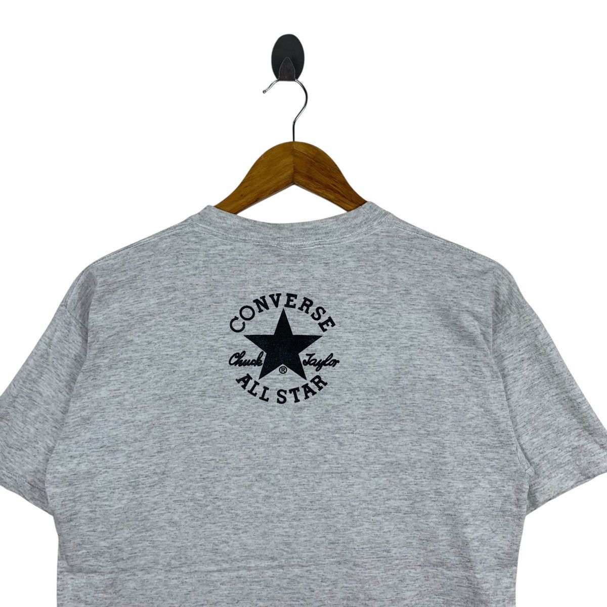 Converse Vintage 90s CONVERSE ALL STAR Logo Print Grey Short Shirt Size US M / EU 48-50 / 2 - 5 Thumbnail