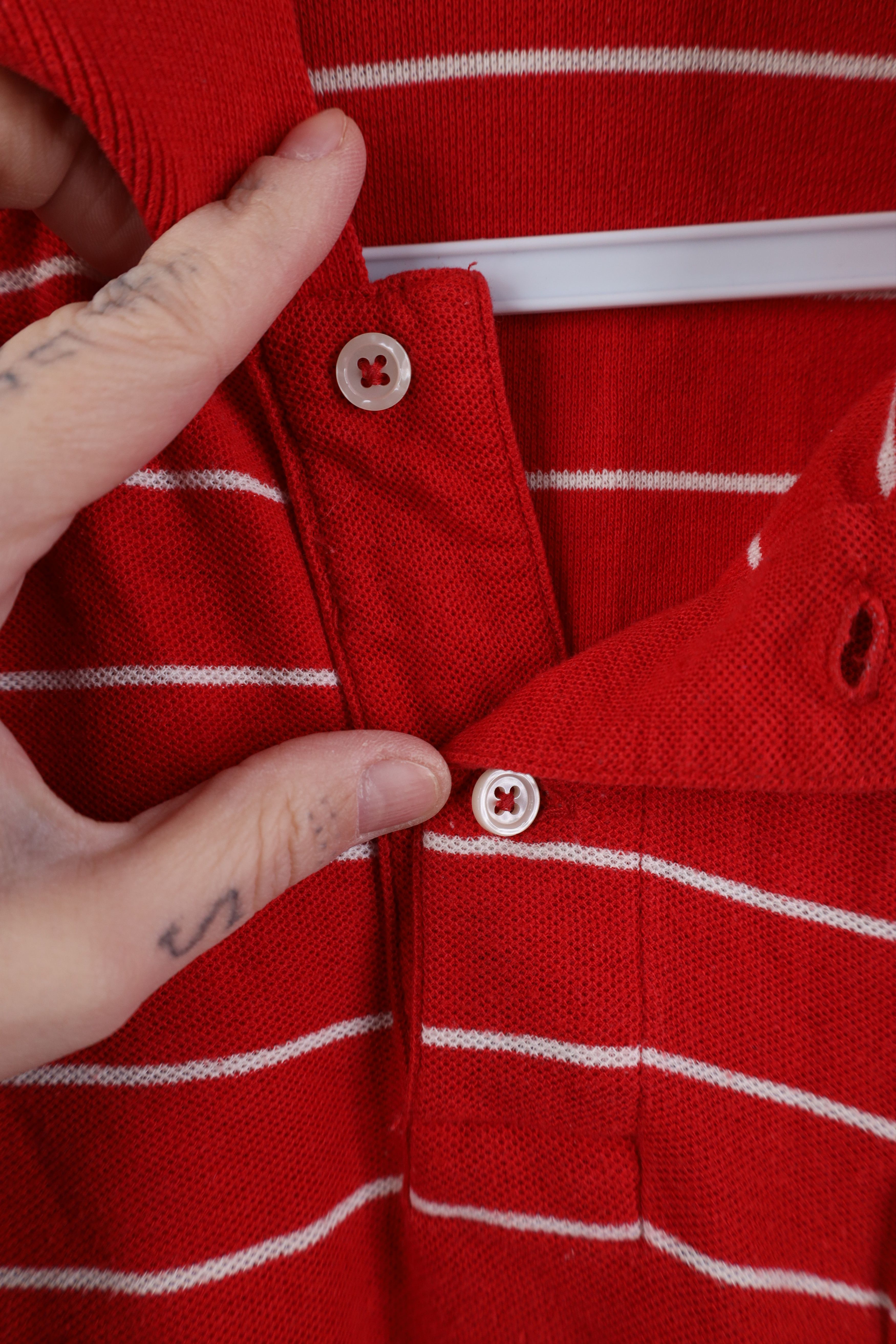 Lacoste Vintage 80s Izod Lacoste Knit Golf Polo Shirt Red USA Size US M / EU 48-50 / 2 - 8 Thumbnail