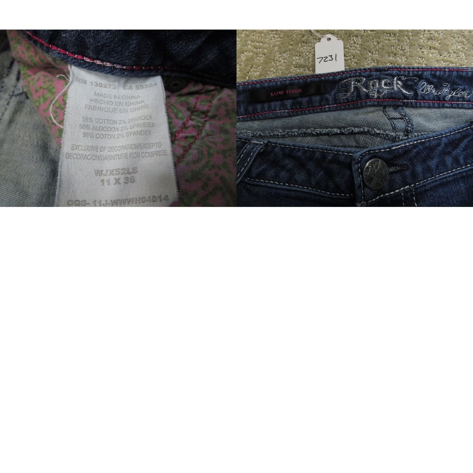 Wrangler Wrangler Jeans Rock 47 Bootcut Women 32x30 Blue Denim 5-Pocket Logo Cowboy Star Wrangler Rock 47 by Wrangler Women Jeans Blue Bootcut 32x30 Size 24" / US 00 / IT 34 - 8 Thumbnail
