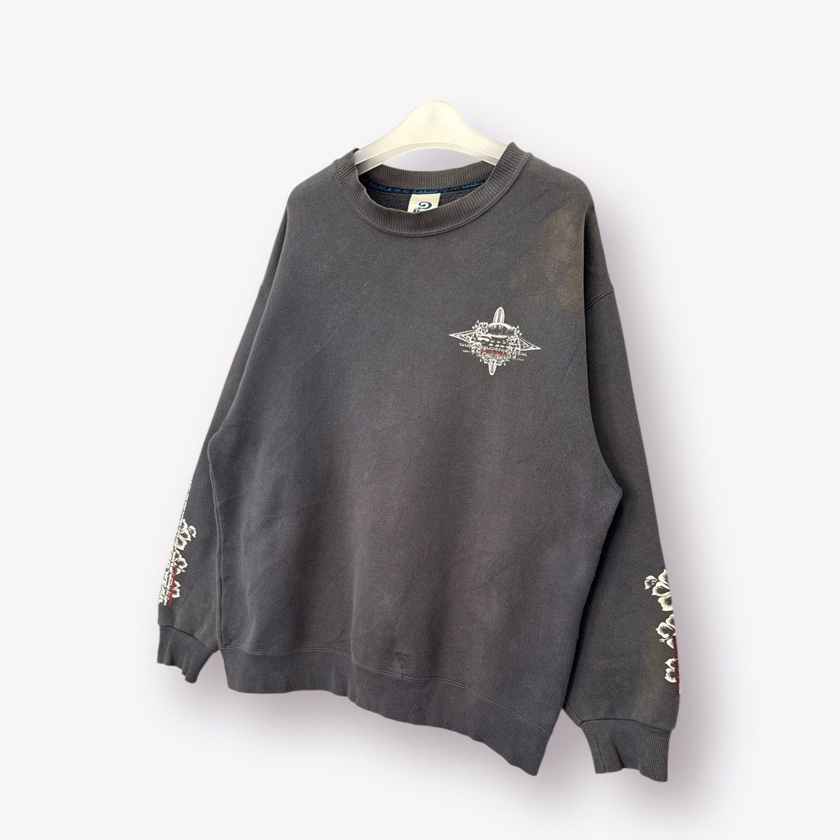Vintage 🔥 SURF🔥 Distressed Piko surfing style Roundneck Sweatshirt Size US L / EU 52-54 / 3 - 3 Thumbnail