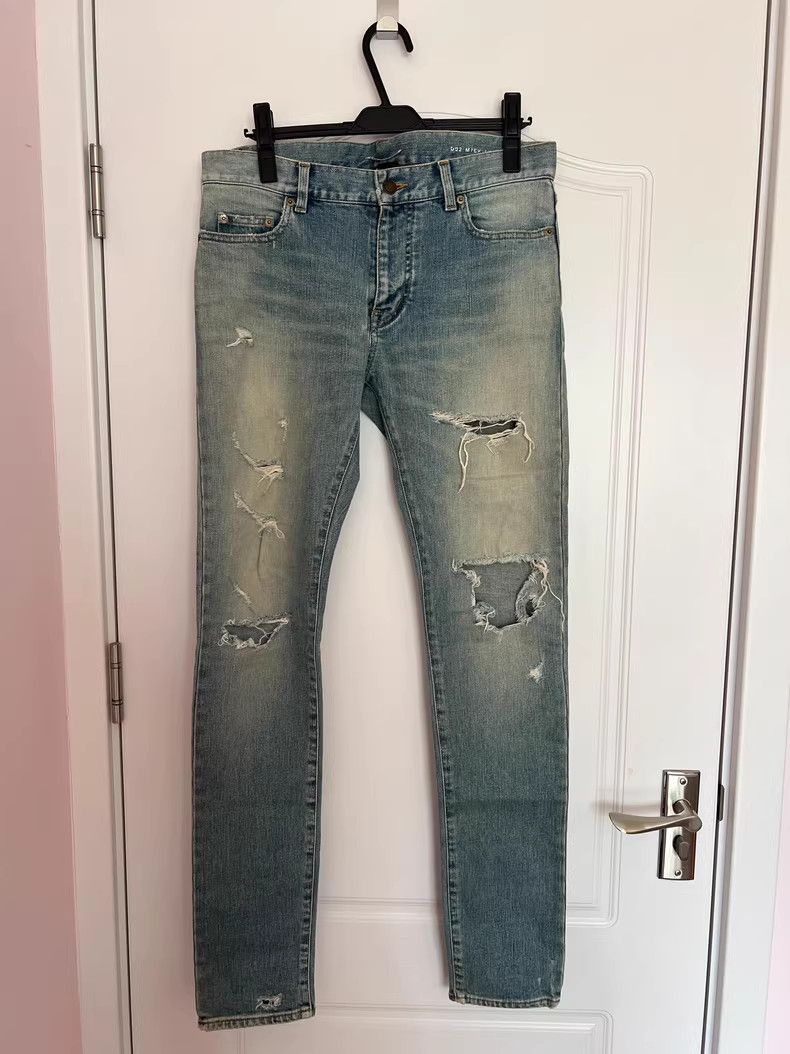 Saint Laurent Paris Saint Laurent Paris Distressed jeans Size US 31 - 1 Thumbnail