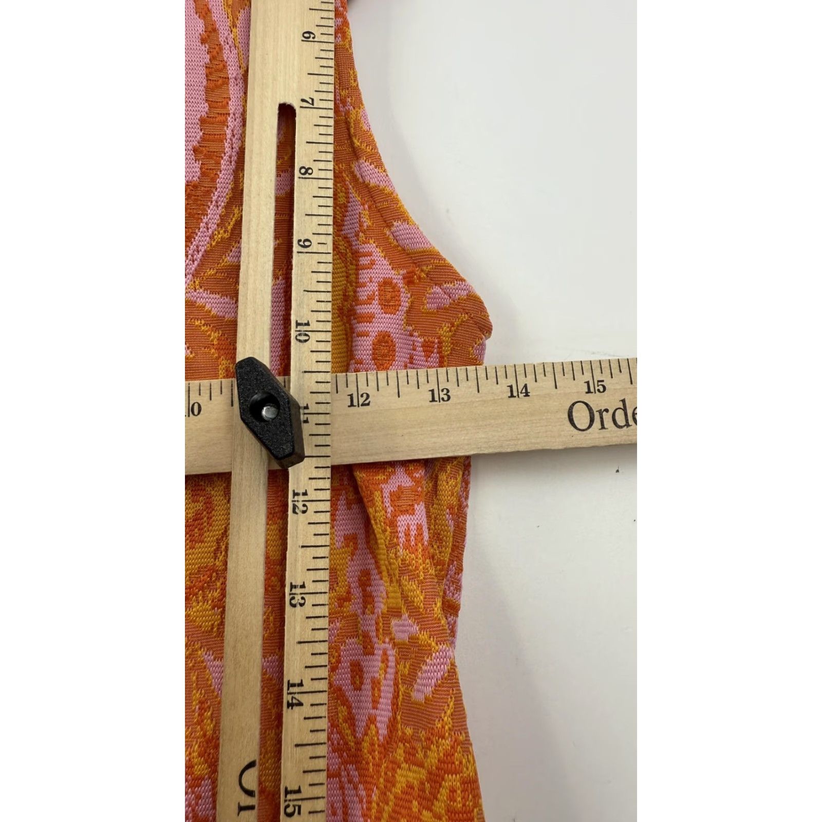 Zara Zara Crop Top Womens Medium Orange Paisley Sleeveless Boho Summer Ruffle V-Neck Size M / US 6-8 / IT 42-44 - 6 Thumbnail