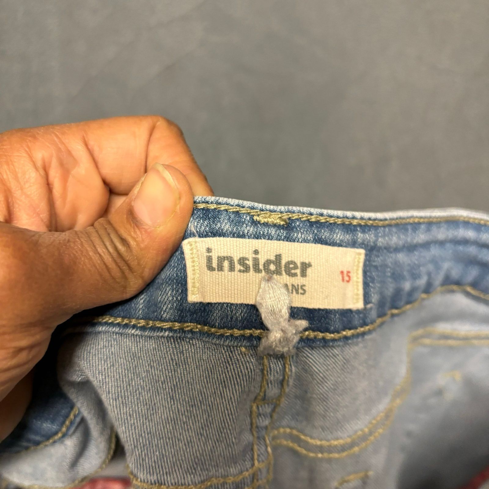 Other Insider Skinny Jeans Womens Juniors 15 Distressed Y2K Norm Size 30" / US 8 / IT 44 - 3 Thumbnail