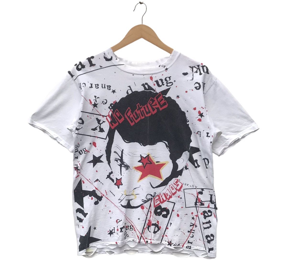 Band Tees Vintage No Future Sex Pistols Overprinted Chaos Anarchy Tee Size US S / EU 44-46 / 1 - 1 Thumbnail