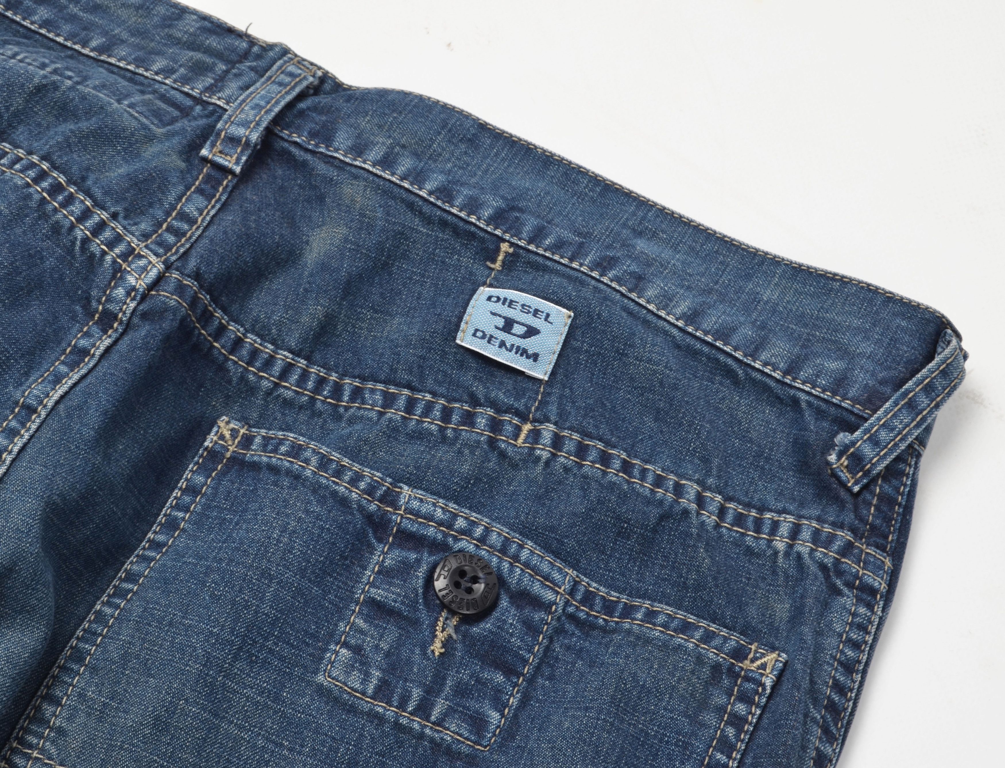Diesel Diesel The Luxury of Durt Baggy Faded Blue Denim Jeans Y2K Size US 33 - 8 Thumbnail