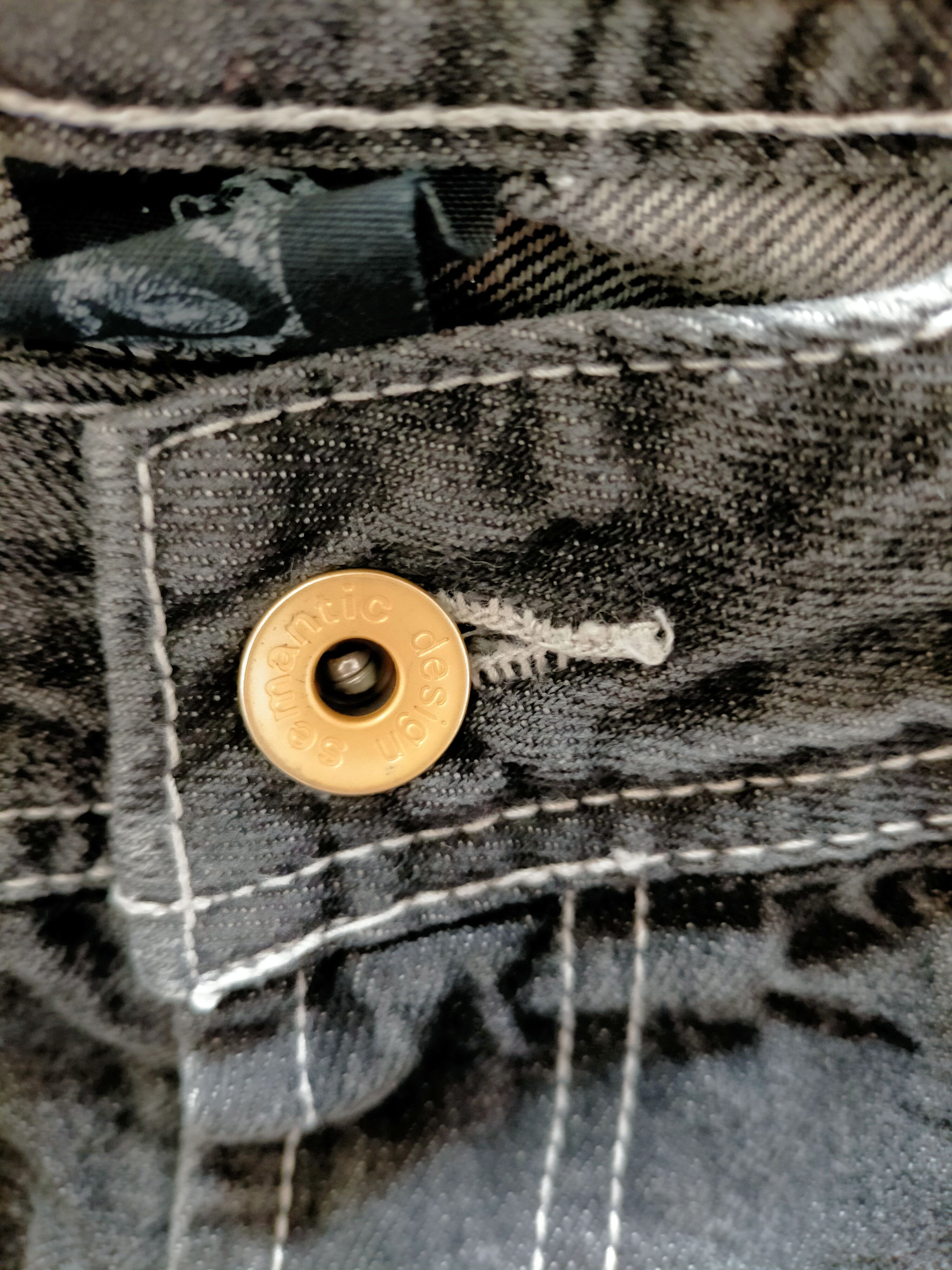 semanticdesign Semantic Design Multipocket Zipped Punk Style Black Jeans Size US 34 / EU 50 - 18 Thumbnail