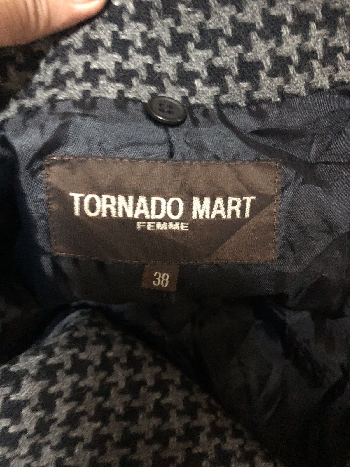 If Six Was Nine × Tornado Mart Tornado Mart Houndstooth Wool long Jacket Size XS / US 0-2 / IT 36-38 - 3 Thumbnail
