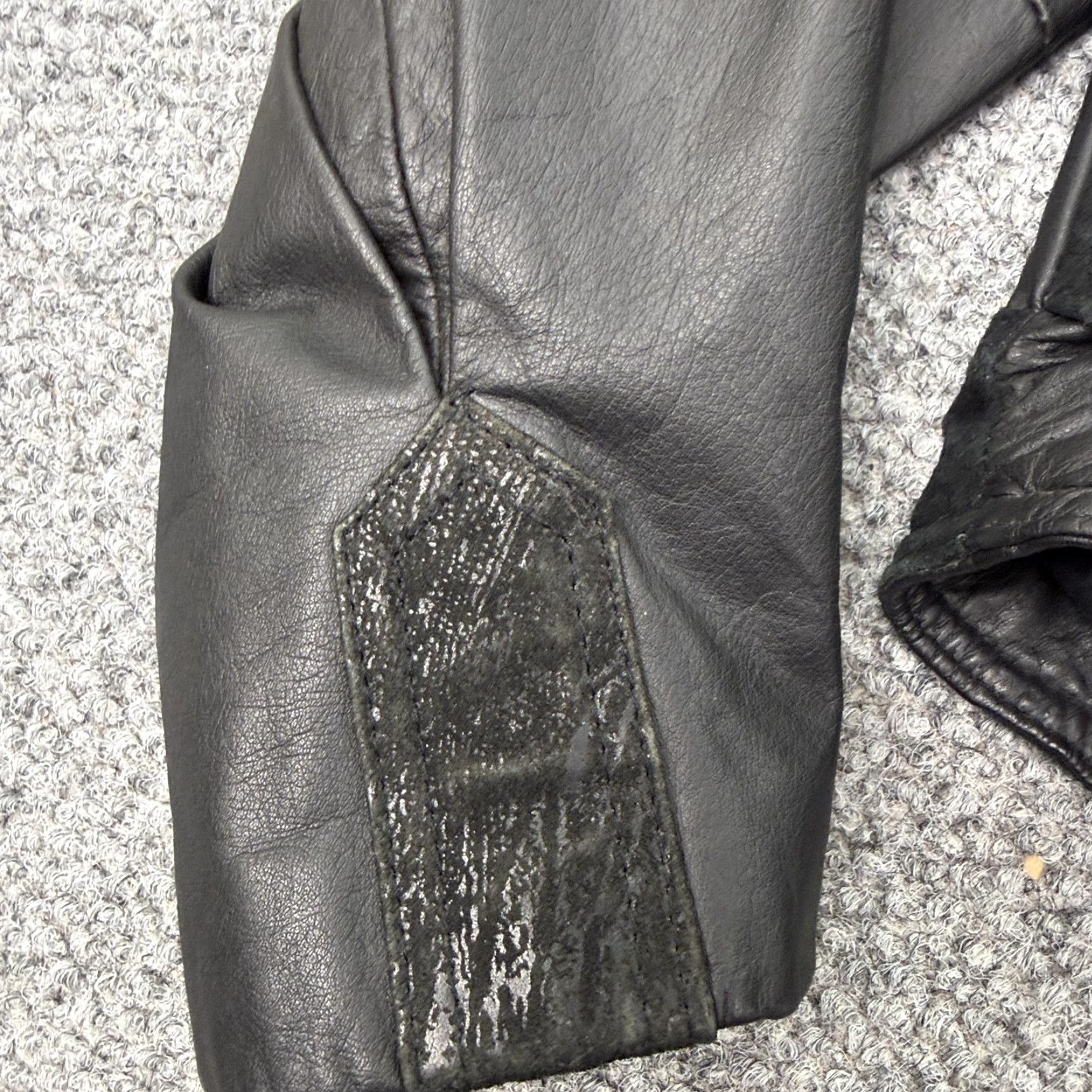 G-III VINTAGE G-III Black Leather Jacket Womens Medium Cropped Snap 80s Size M / US 6-8 / IT 42-44 - 2 Thumbnail