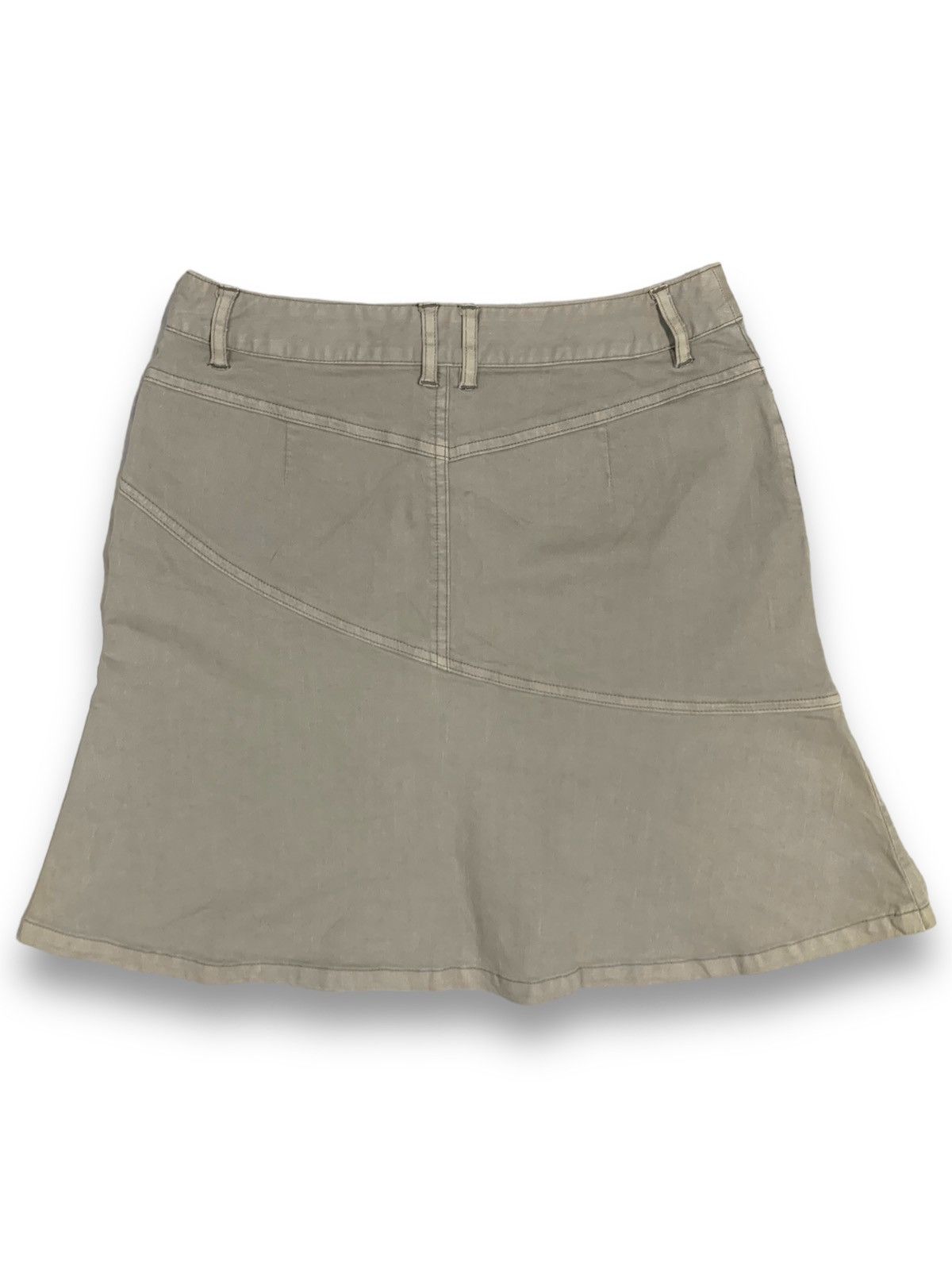Michel Klein Vintage Y2K MK Klein Michel Klein Grey Denim Mini Skirt Size 27" / US 4 / IT 40 - 2 Thumbnail