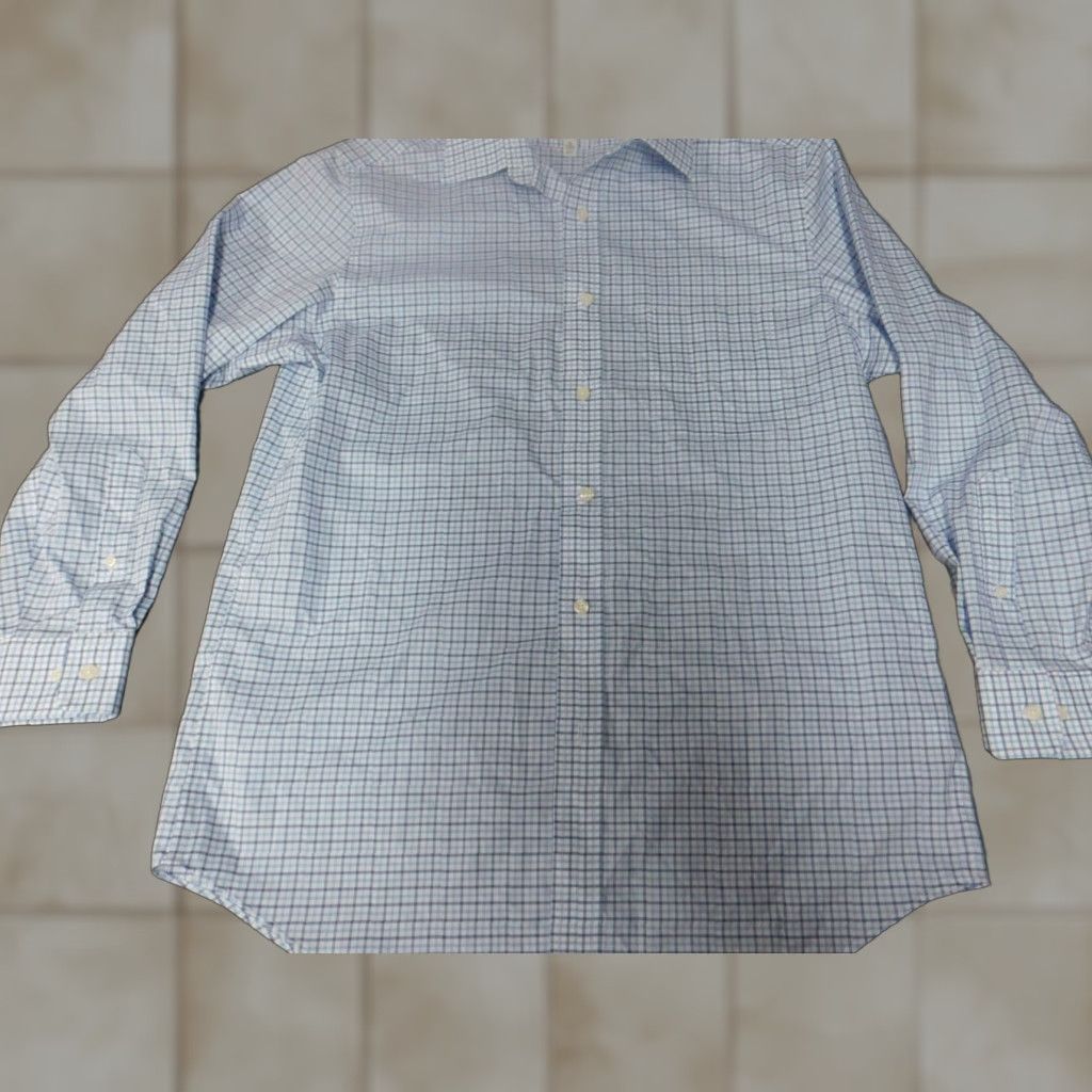 Croft & Barrow Croft & Barrow Shirt 16 Blue Plaid Button-Down Mens Regular Long Sleeve Cotton Button-Up Collared Vintage: No Size US L / EU 52-54 / 3 - 1 Thumbnail