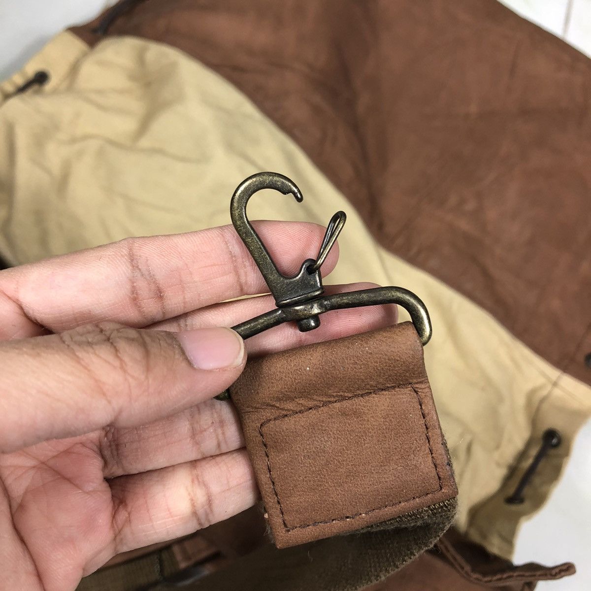 Japanese Brand × Vintage 📌Anti Forme Design Patchwork Bag Rich Brown Kapital Japan Size ONE SIZE - 17 Thumbnail