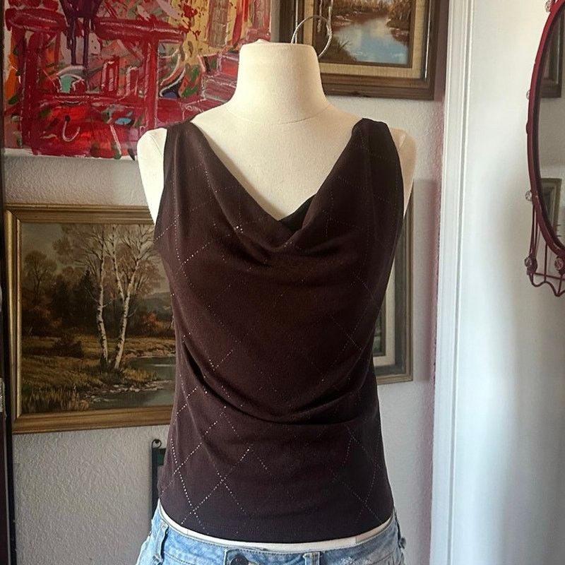 Forever 21 forever 21 brown diamond design tank top Size M / US 6-8 / IT 42-44 - 1 Thumbnail