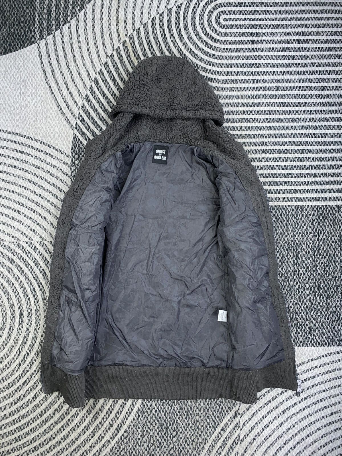 Japanese Brand Vtg Ghost Of Harlem Teddy Fleece Patches Hooded Zip Jacket Size US S / EU 44-46 / 1 - 4 Thumbnail