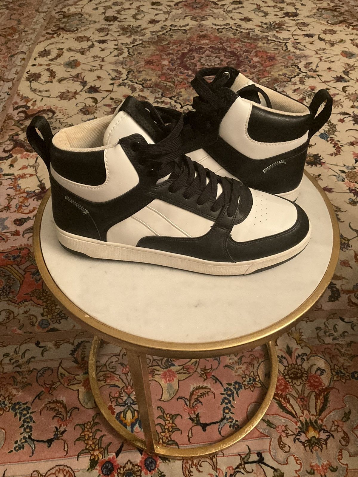 H&M H&M Black and White High Top Sneakers Size US 10.5 / EU 43-44 - 1 Thumbnail