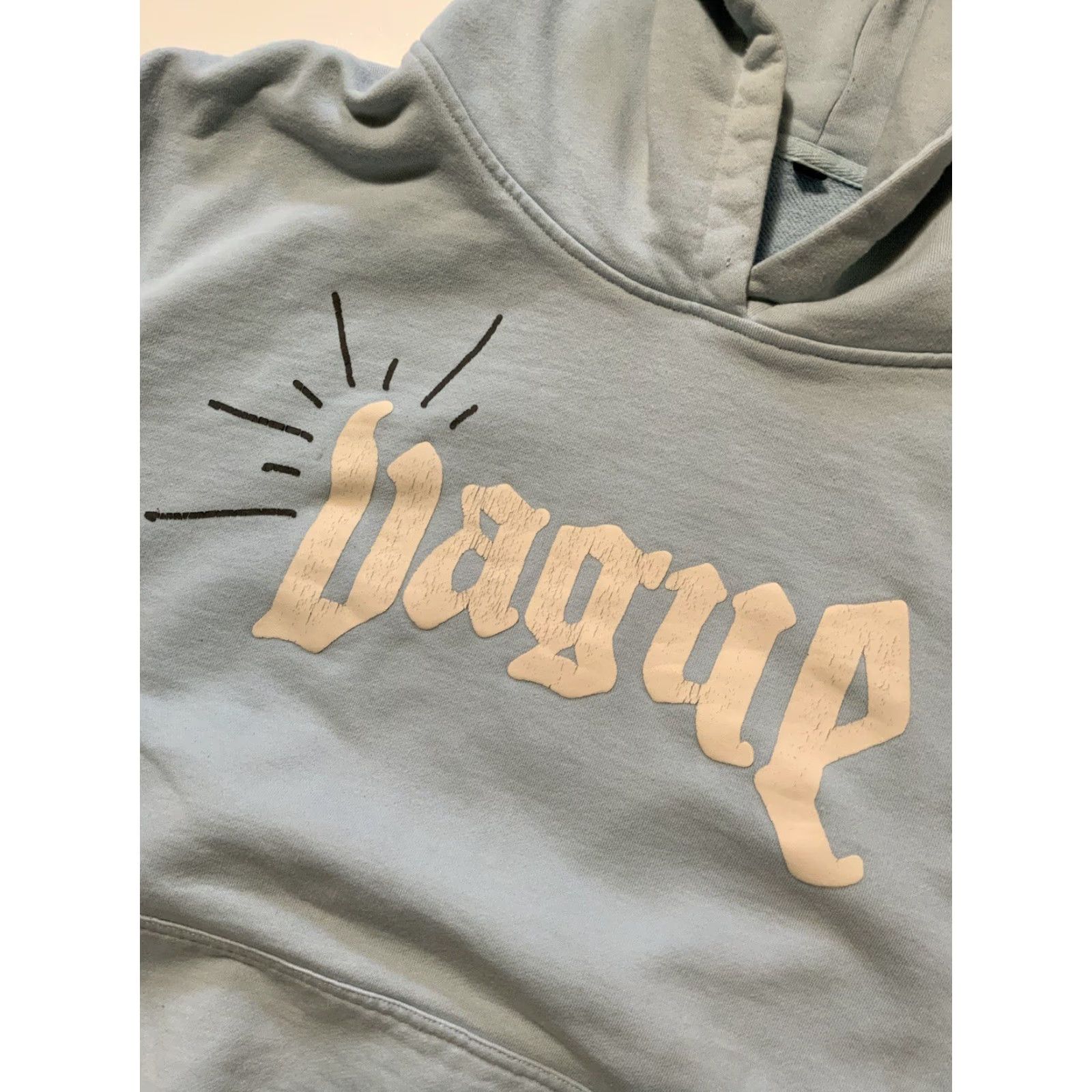 Vintage VINTAGE Vague Studios Hoodie Pullover Unisex Adults XL Light Blue Heavyweight 777 Angel Graphic Crewneck? Size US XL / EU 56 / 4 - 5 Thumbnail