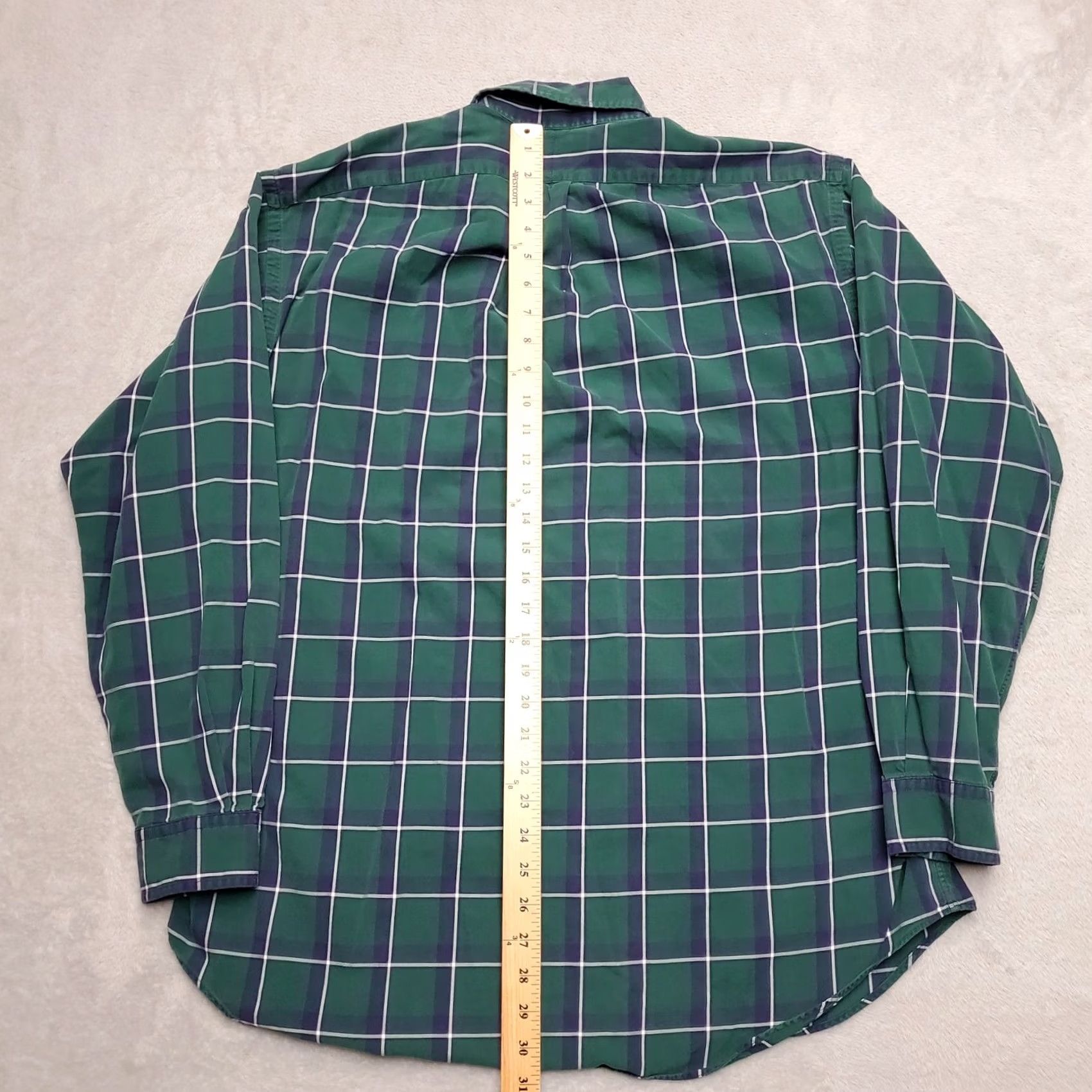 Ralph Lauren Ralph Lauren Tilden Golf Shirt Mens Large Blue Green Window Pane Check Twill Size US L / EU 52-54 / 3 - 5 Thumbnail