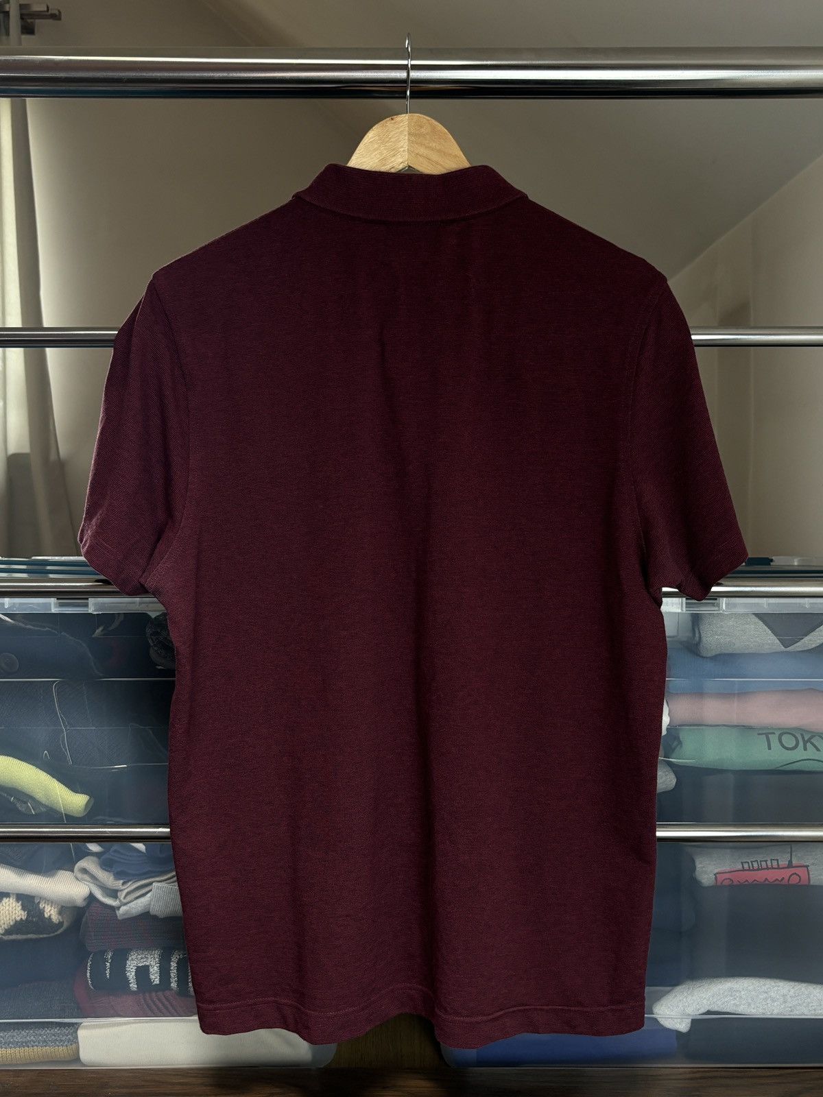 Designer × Lacoste Lacoste Burgundy Polo Shirt Size US L / EU 52-54 / 3 - 3 Thumbnail