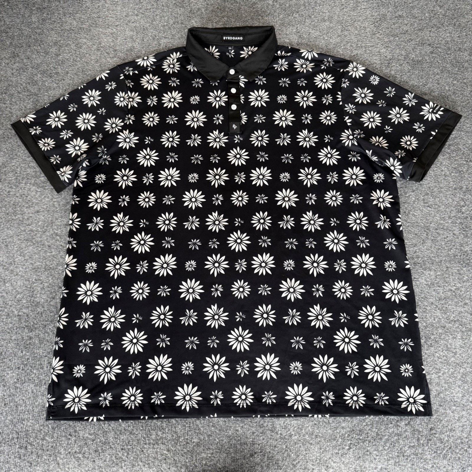 Other Byrdgang Mens Floral Daisy Polo Shirt 2XL Black Short Sleeve Size US XXL / EU 58 / 5 - 1 Thumbnail