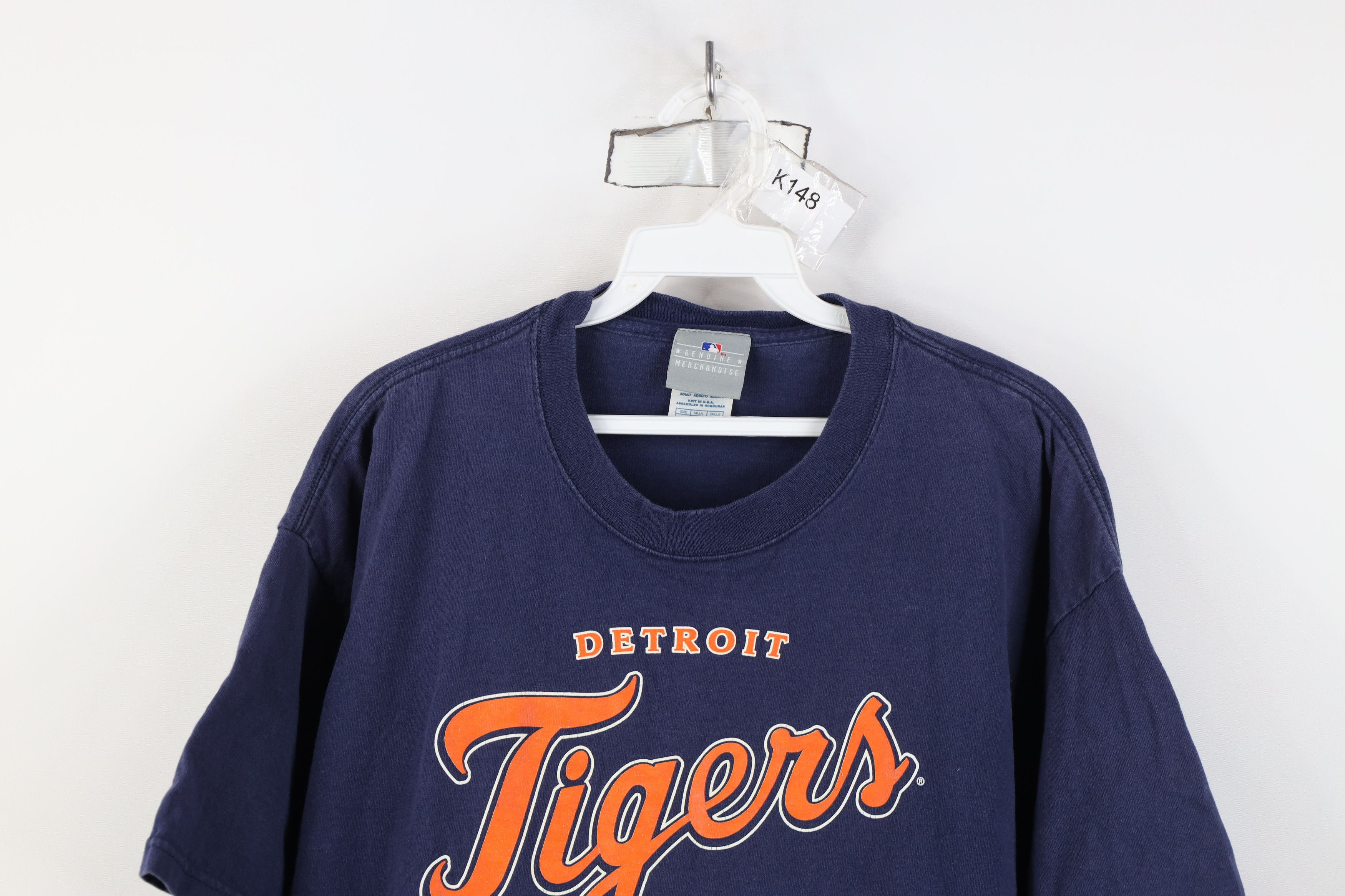 Vintage Vintage Y2K 2008 Detroit Tigers Baseball T-Shirt Blue Cotton Size US XL / EU 56 / 4 - 2 Thumbnail