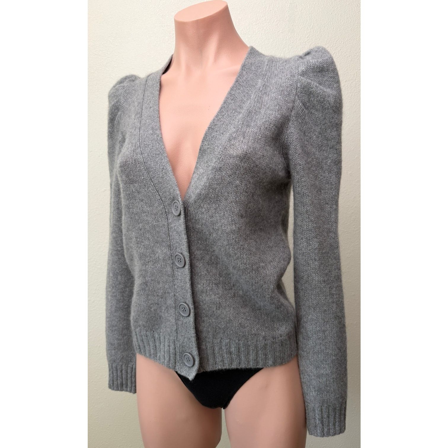 Bloomingdale's NWT C by Bloomingdales Gray Cashmere Cardigan Women XS Size XS / US 0-2 / IT 36-38 - 2 Thumbnail