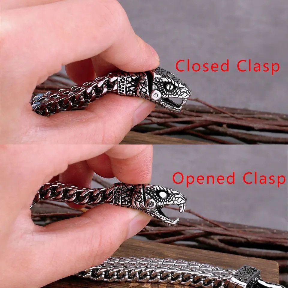 Jewelry × Vintage Dominant Snake Head Bracelet Size ONE SIZE - 3 Thumbnail