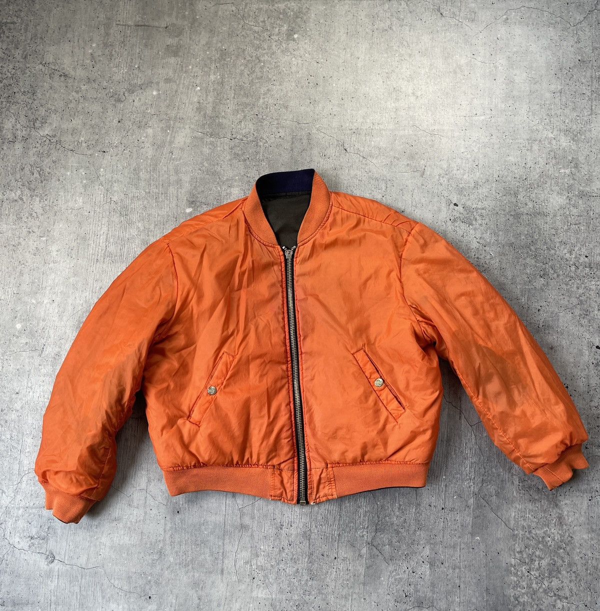 Mens Vintage Harley Davidson Bomber Jacket Big Logo Size L