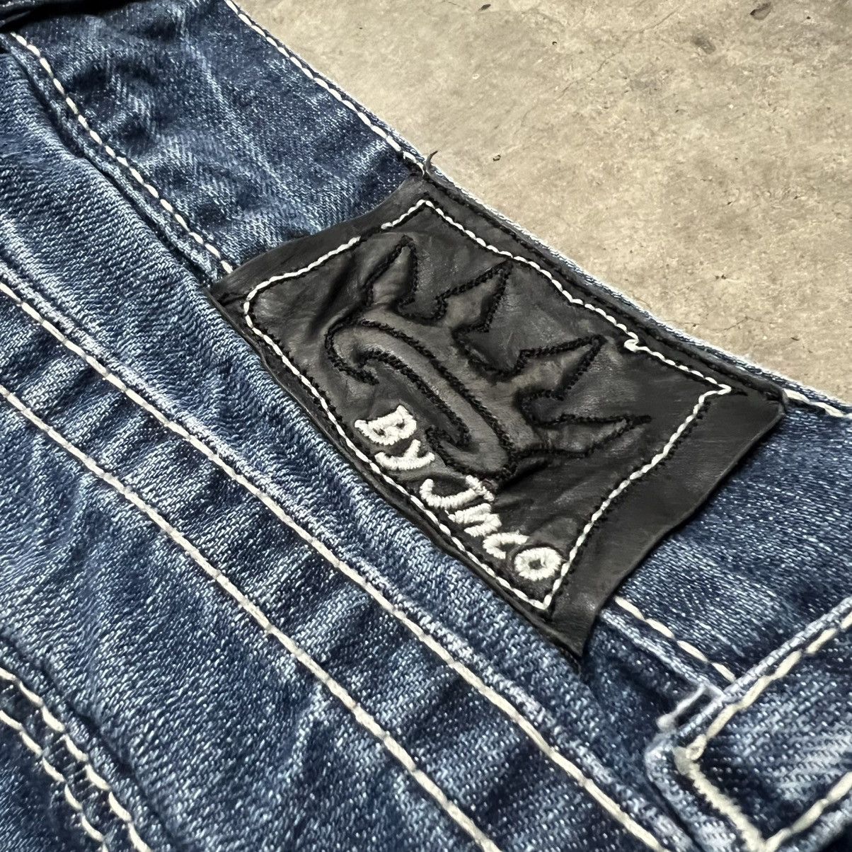 Affliction × Ed Hardy × JNCO Vintage Y2K JNCO Straight-Leg Embroidered Denim Jeans Size US 34 / EU 50 - 5 Thumbnail