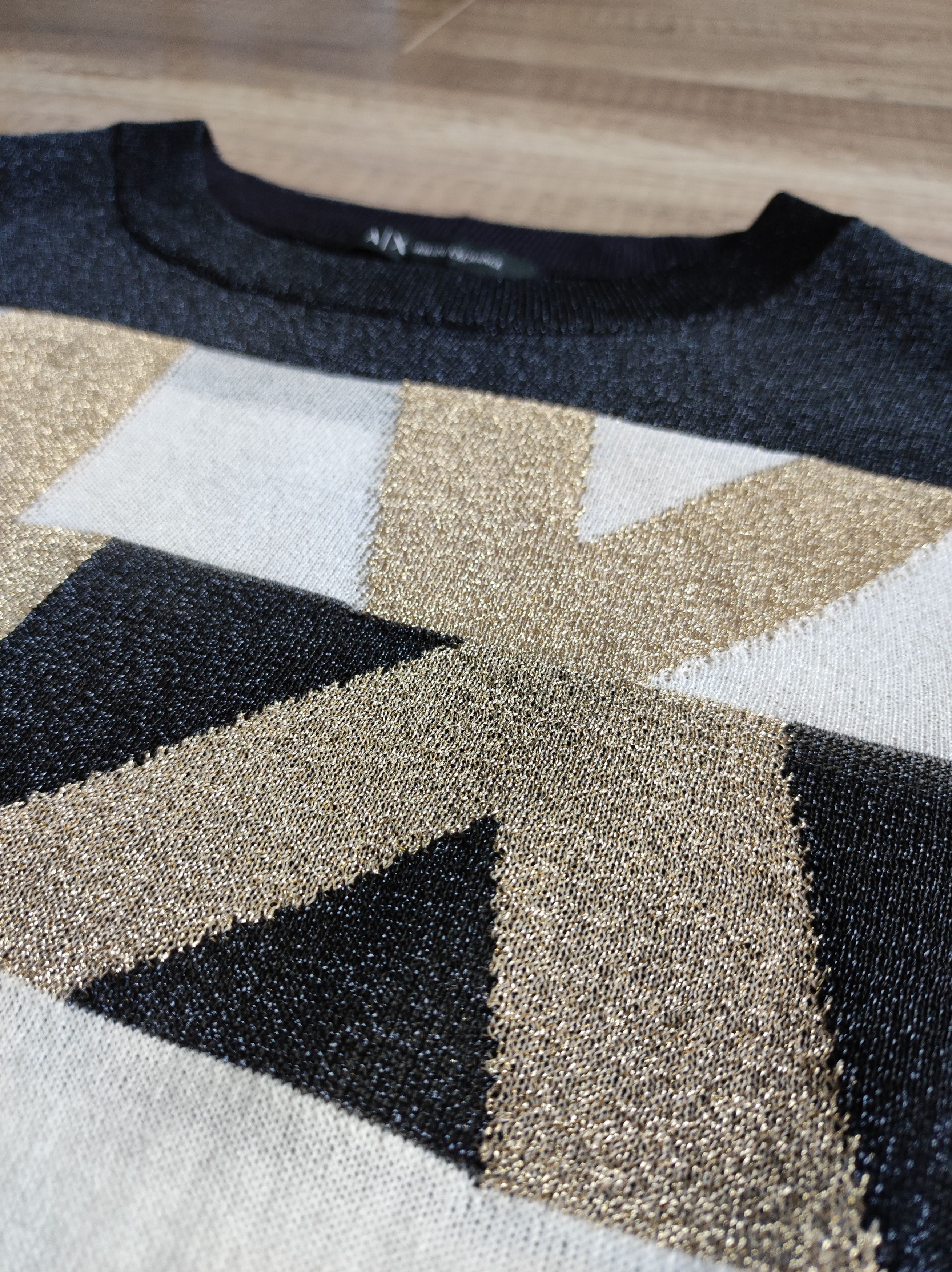 Armani × Armani Exchange Armani Exchange Women's Wool Blend Glitter Sweater,XS Size XS / US 0-2 / IT 36-38 - 7 Thumbnail