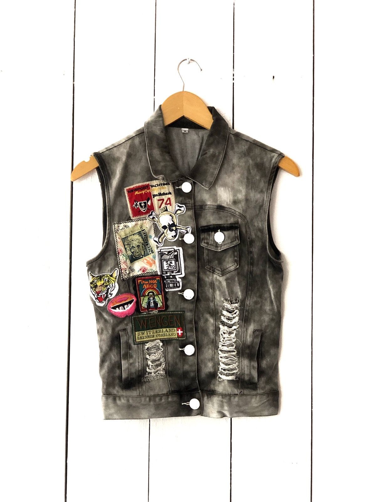 Beauty Beast × Hysteric Glamour × Japanese Brand JAPANESE JOCELYN VEST PUNK SKULL DISTRESSED Size US M / EU 48-50 / 2 - 1 Thumbnail