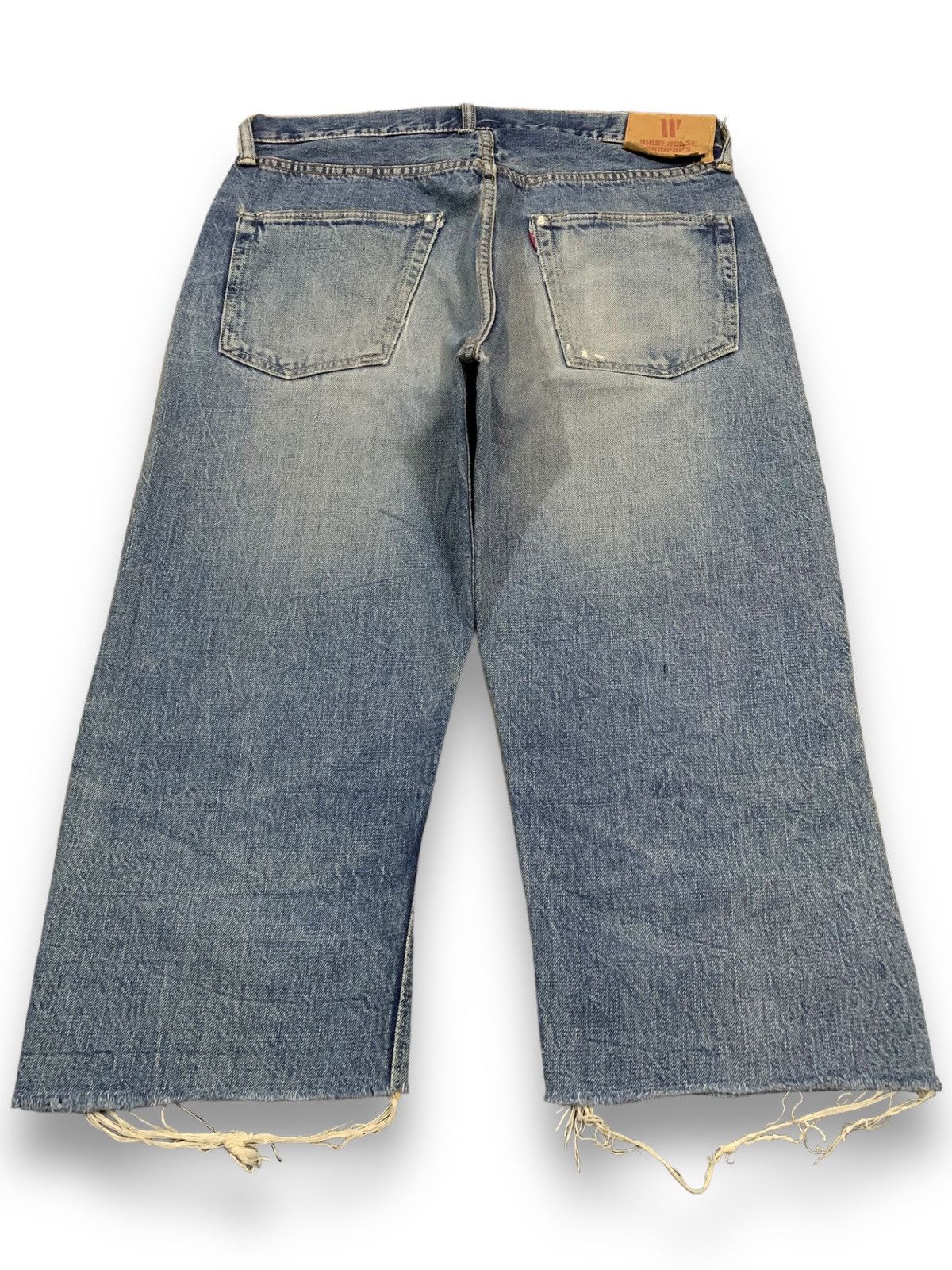 Sugar Cane Vintage 90s Warehouse & Co Selvedge Loose Distressed Jorts Size US 33 - 4 Thumbnail