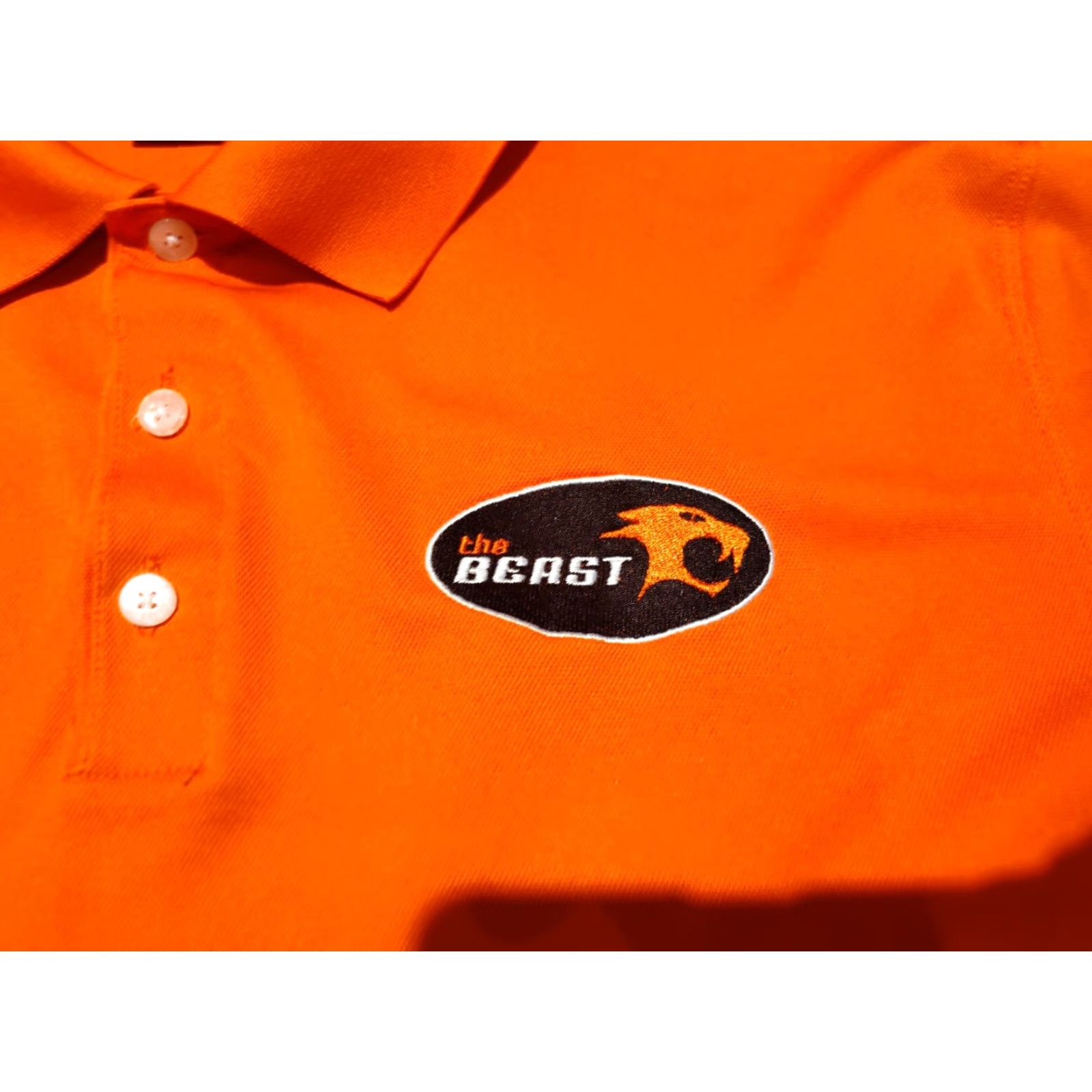 Nike Nike Dri-fit Polo Golf Shirt The Beast Embroidered Orange EUC Size L Men's Nike Dri-FIT Polo Golf Shirt The Beast Embroidered Orange L Size US L / EU 52-54 / 3 - 2 Thumbnail