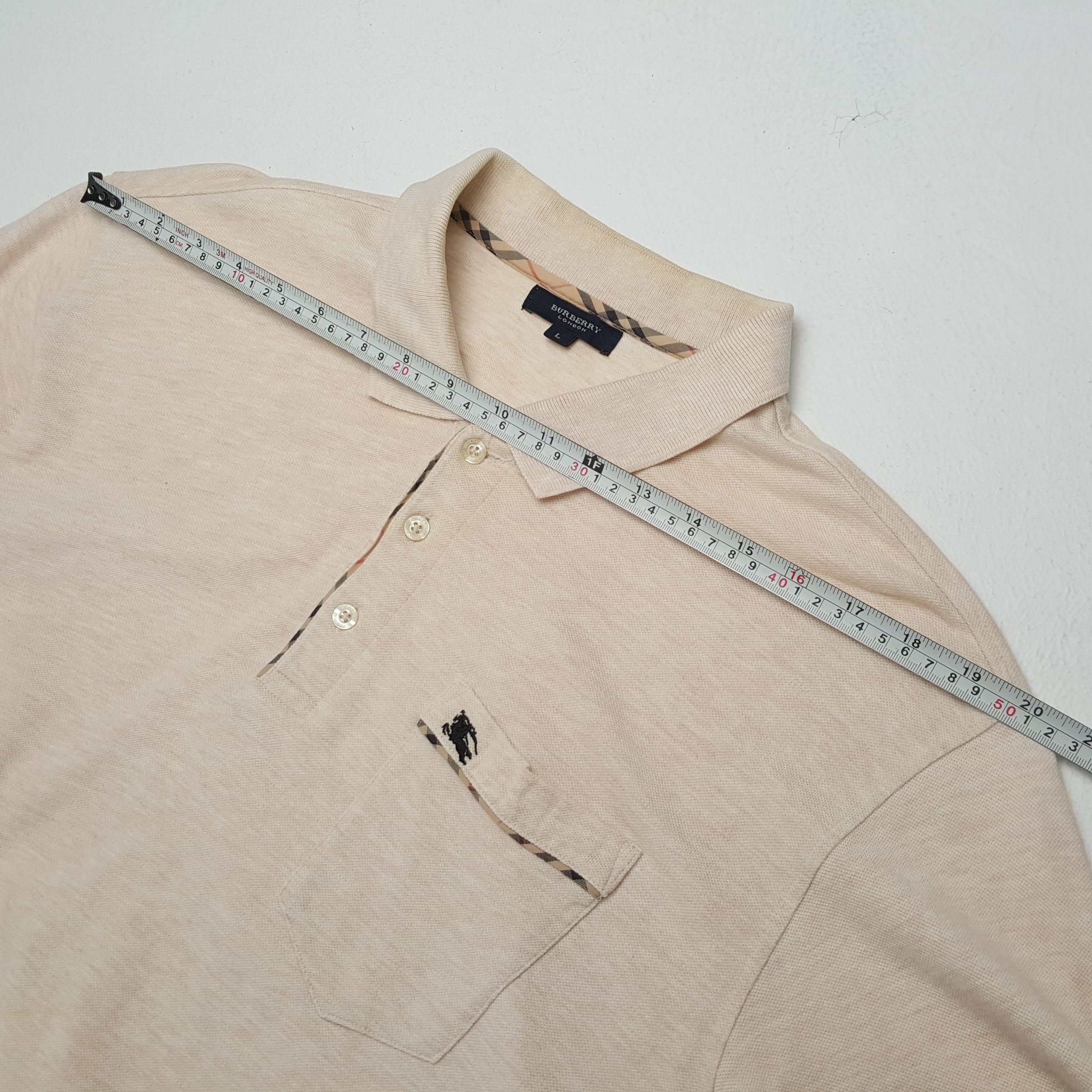 Burberry × Vintage Vintage BURBERRY LONDON Luxury Brand Long Sleeve Polos Size US L / EU 52-54 / 3 - 5 Thumbnail