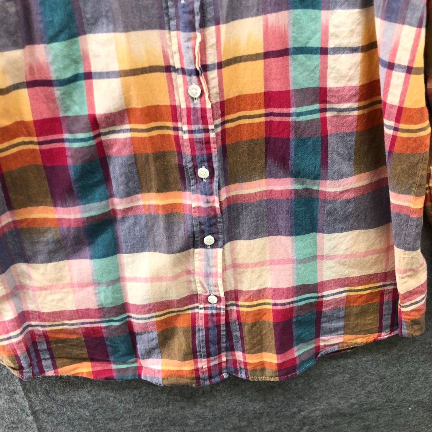 J.Crew J. Crew Button-Up Shirt Womens 6 Long Sleeve Plaid Lightweight Cotton Multicolor Shirt Size M / US 6-8 / IT 42-44 - 7 Thumbnail