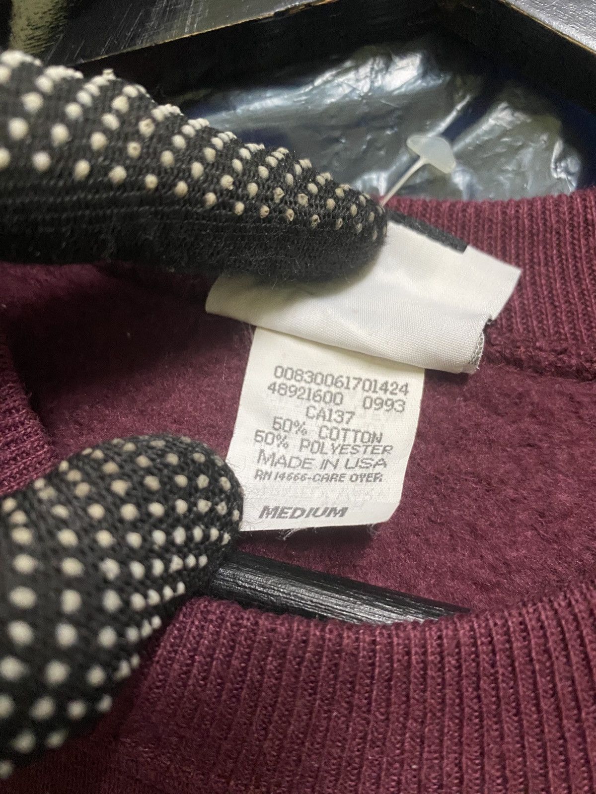Lee Vintage 90s Lee Maroon Sweatshirt USA Made Crewneck Size US M / EU 48-50 / 2 - 4 Thumbnail