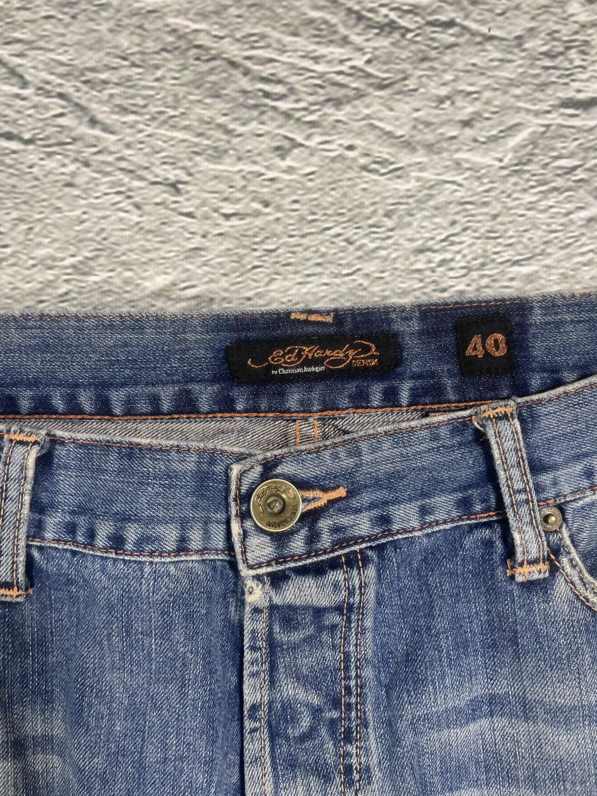 Ed Hardy Ed Hardy Christian Audigier vintage jeans big logo pants Size US 40 / EU 56 - 7 Thumbnail