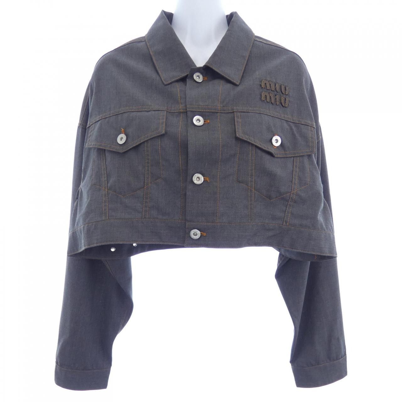 Miu Miu Miu Miu Miu Miu MIU MIU Logo Jacket Others Outerwear ML916 S232 1XMY DUTY FREE for USA Size ONE SIZE - 1 Thumbnail