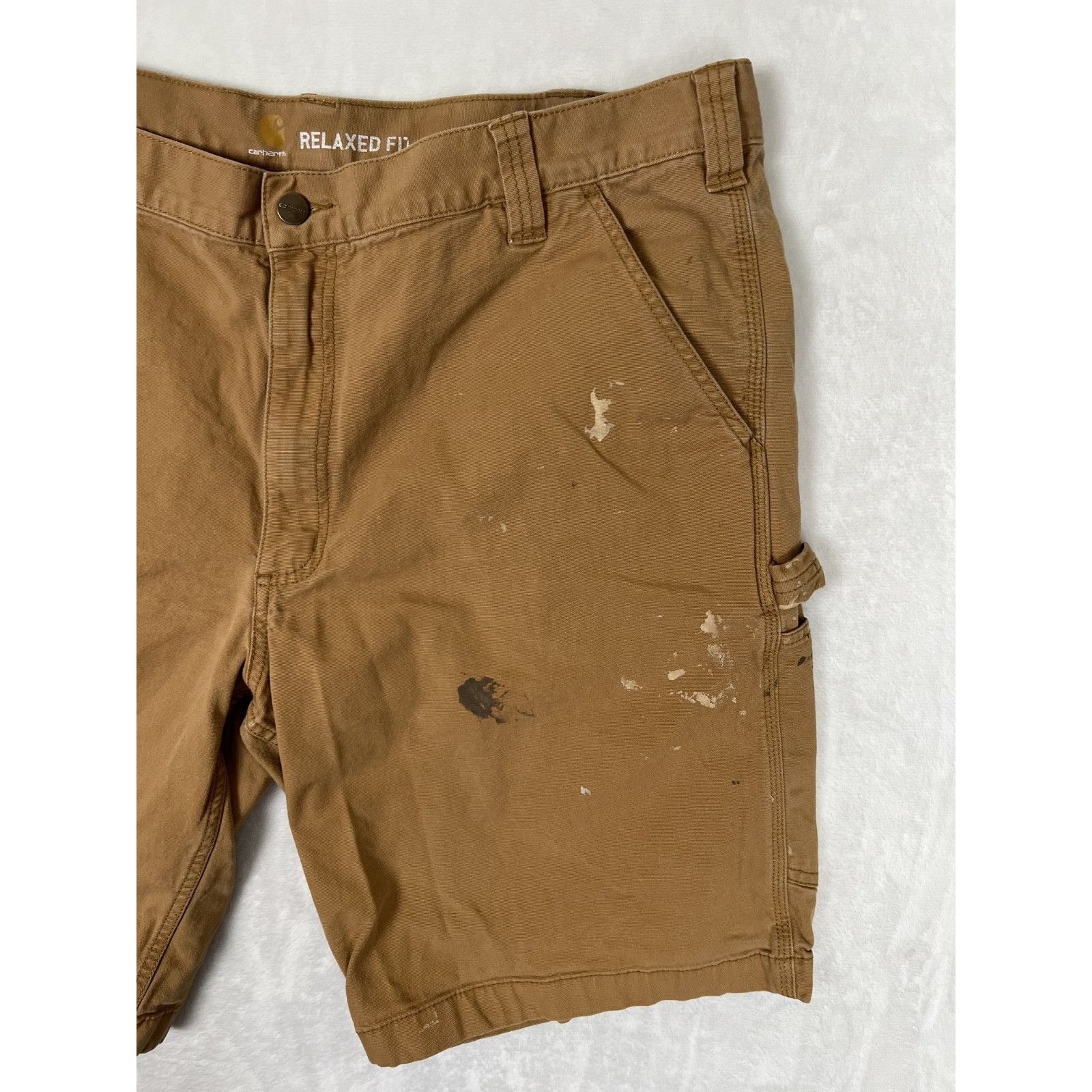 Carhartt Carhartt Shorts Size 40 Relaxed Fit Tan Brown Canvas Work We Size US 34 / EU 50 - 3 Thumbnail